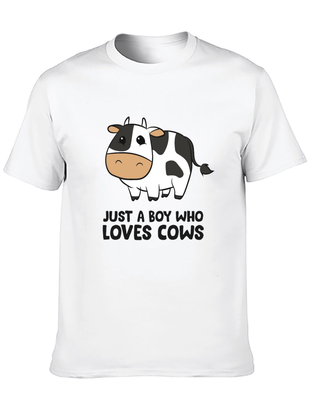 Boy Who Loves Cows T-Shirt - Black