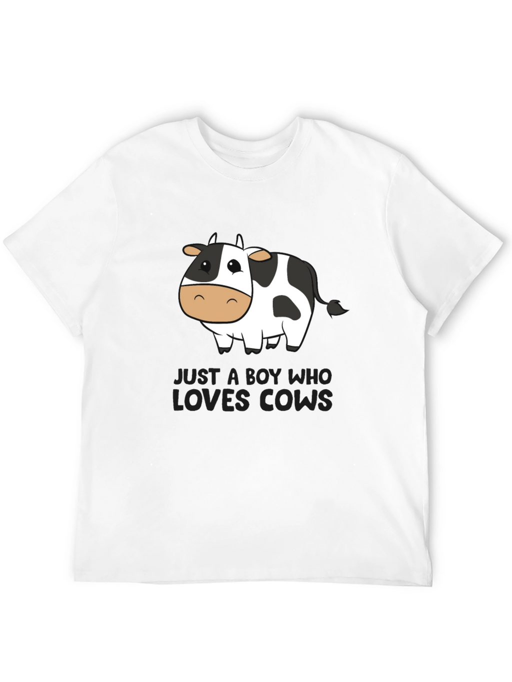 Boy Who Loves Cows T-Shirt - Black