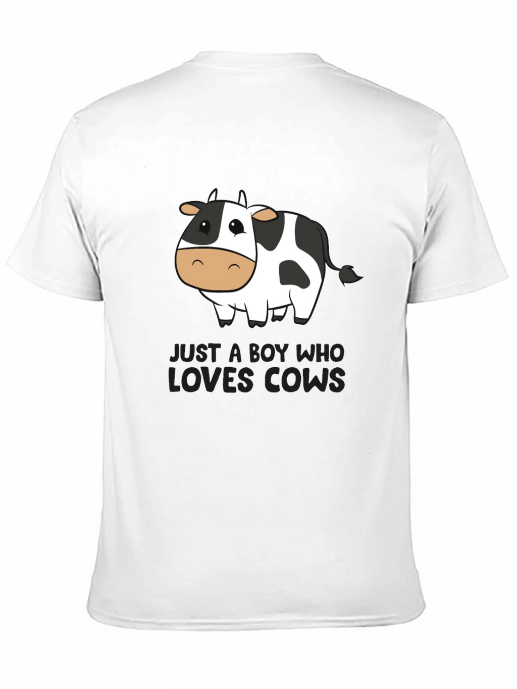 Boy Who Loves Cows T-Shirt - Black
