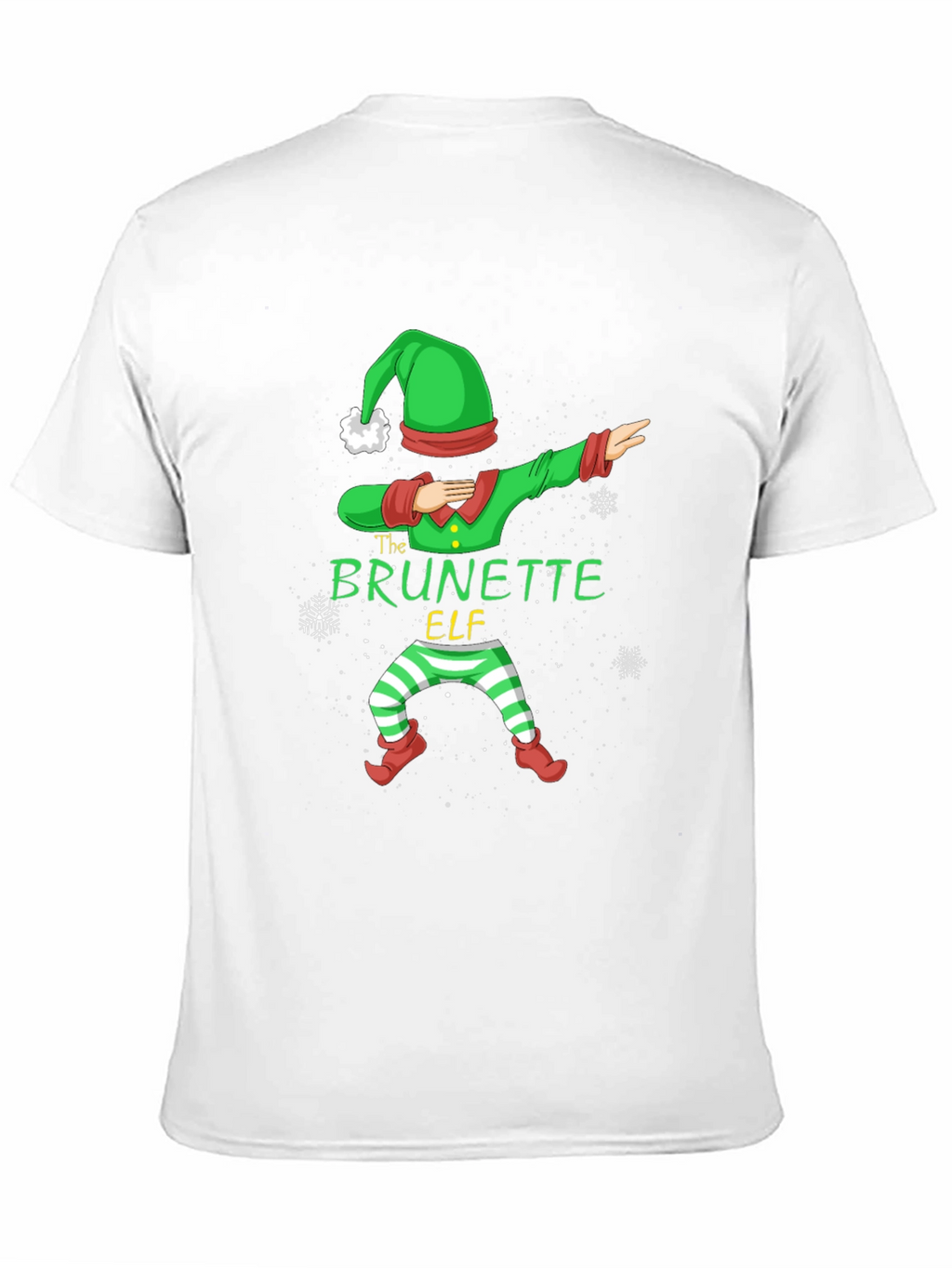 Brunette Elf Dabbing Christmas T-Shirt