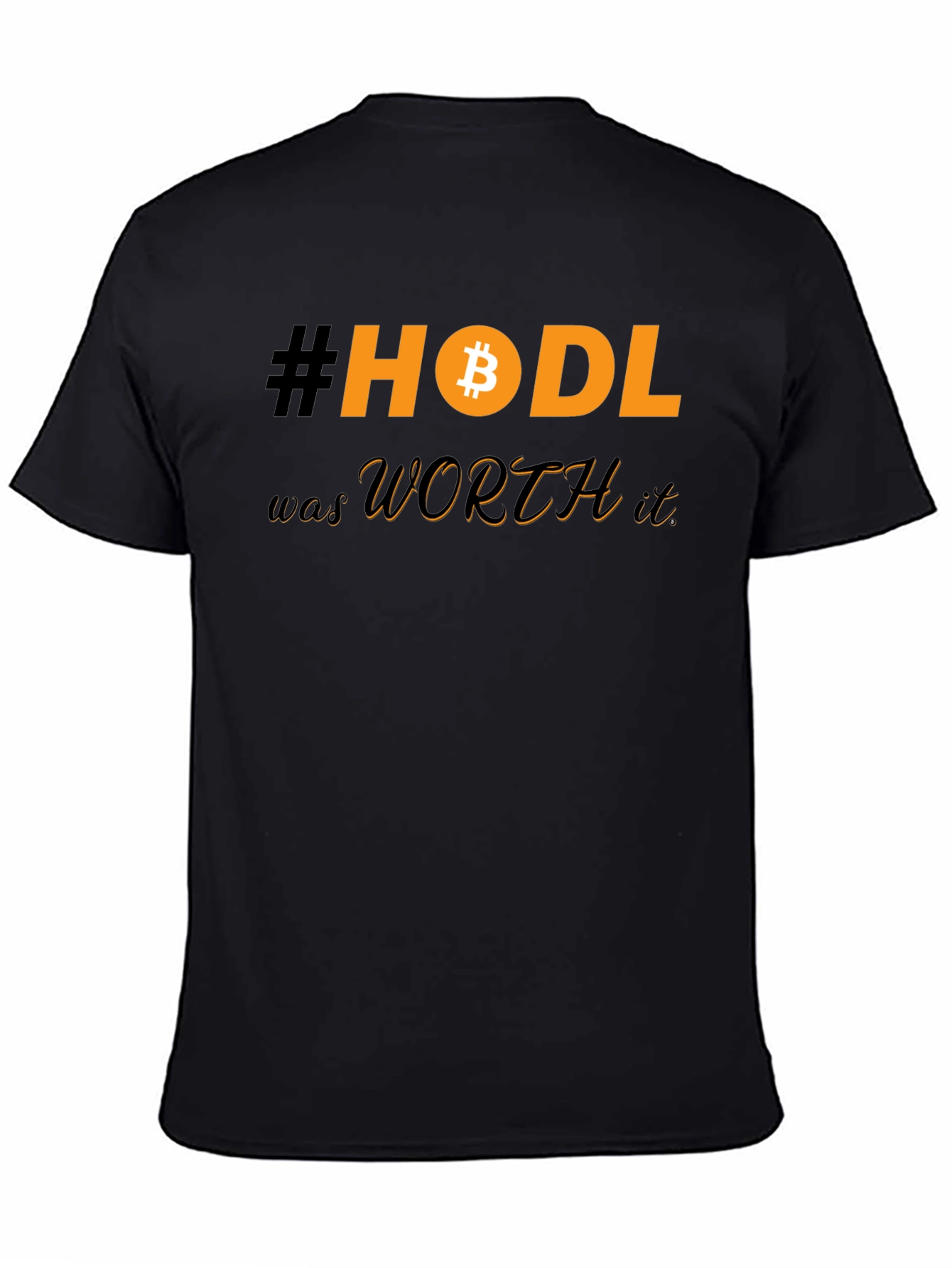 HODL Bitcoin Black T-Shirt Crypto Investor