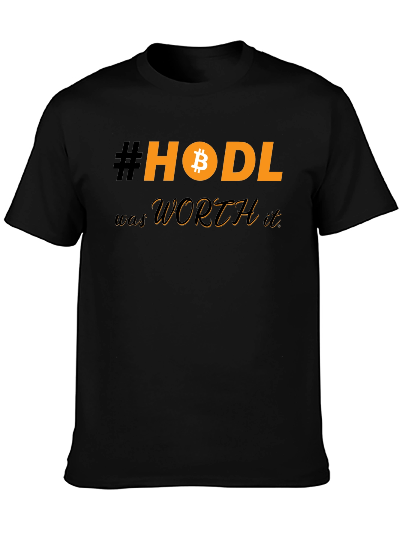 HODL Bitcoin Black T-Shirt Crypto Investor