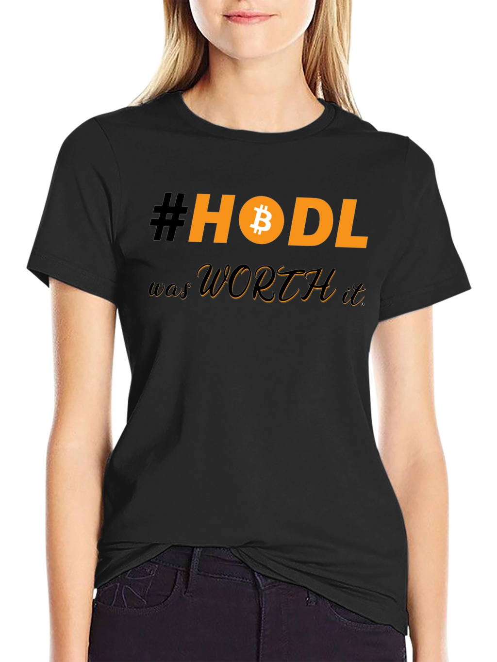HODL Bitcoin Black T-Shirt Crypto Investor