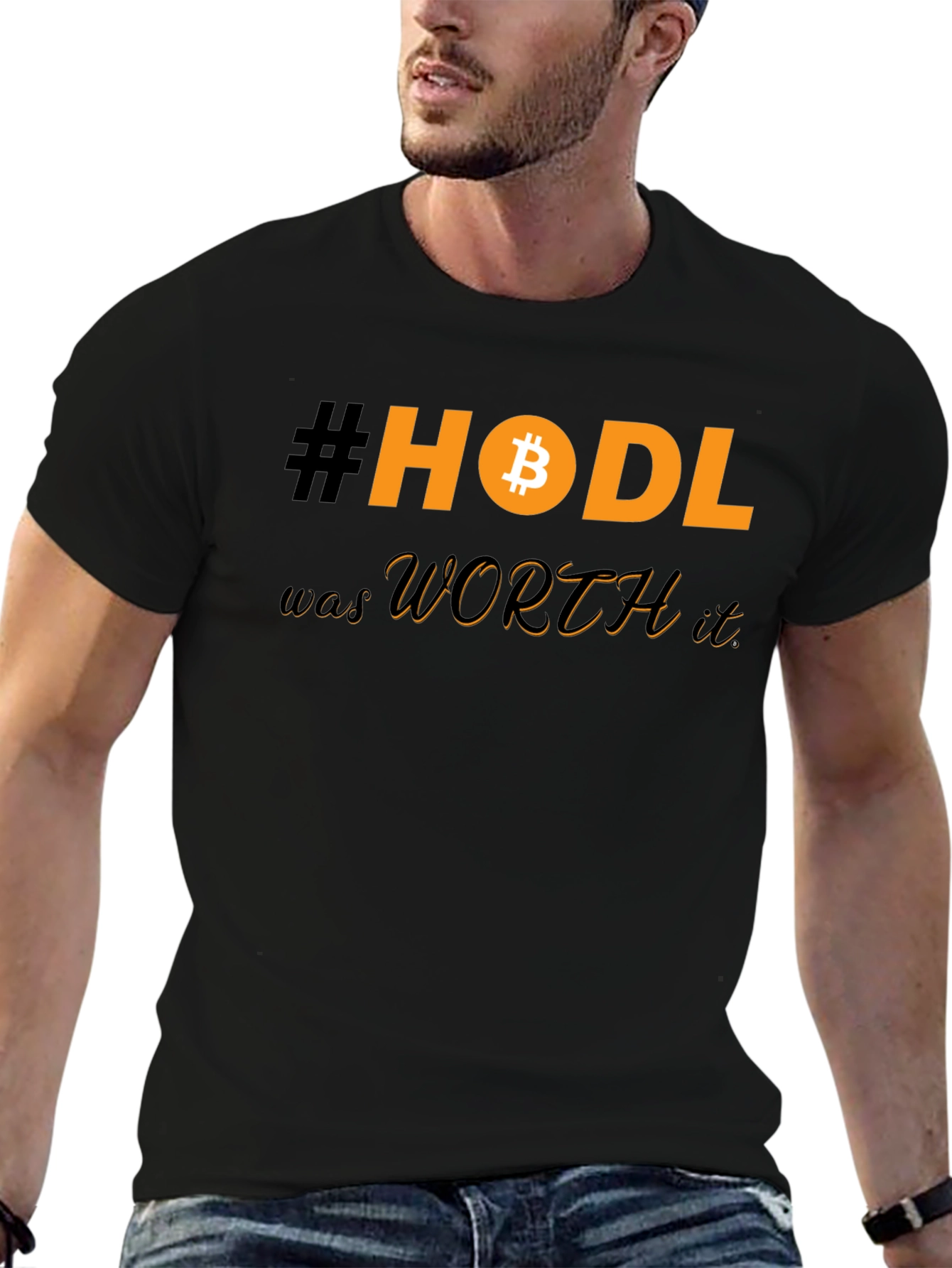 HODL Bitcoin Black T-Shirt Crypto Investor