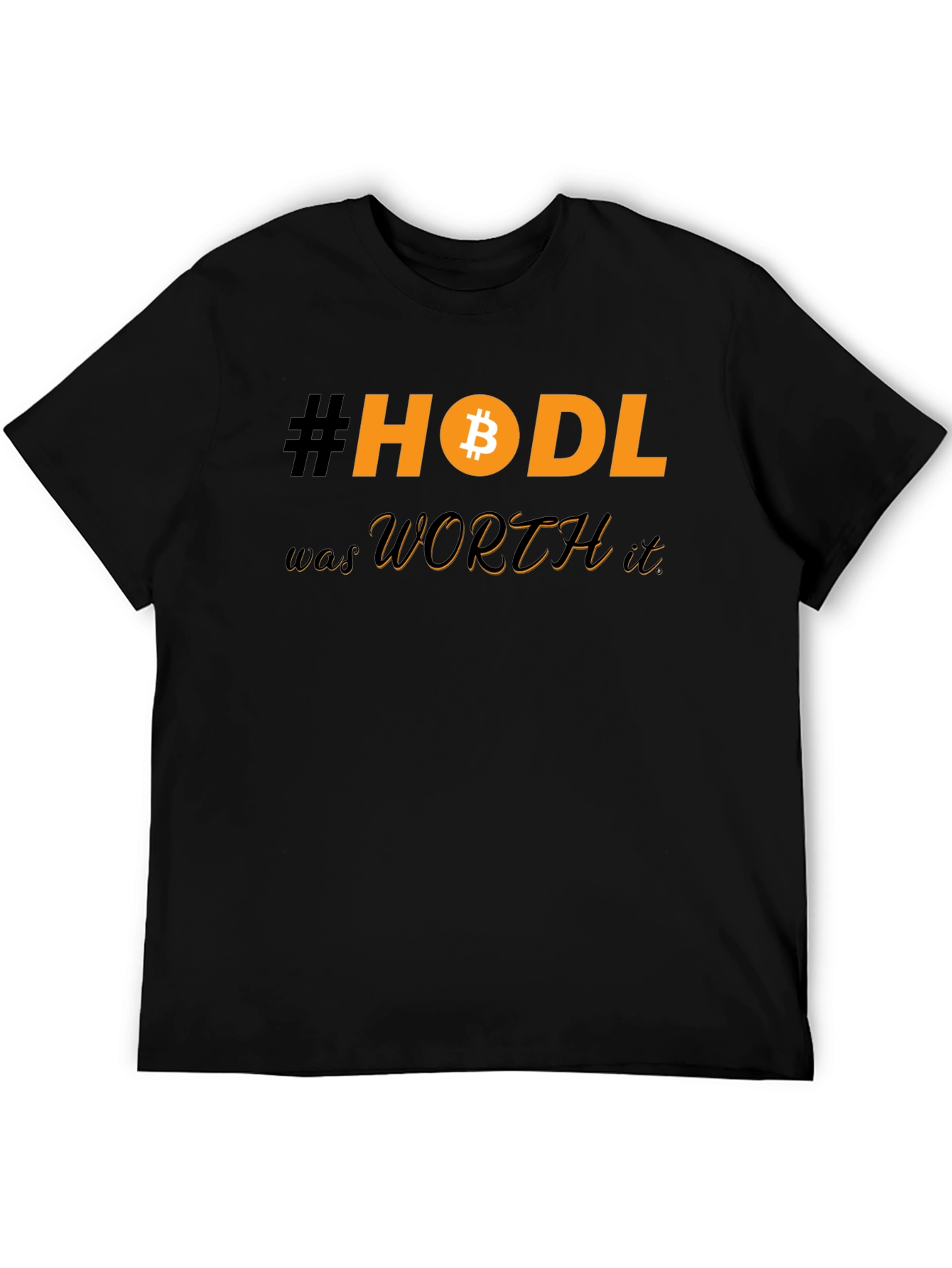 HODL Bitcoin Black T-Shirt Crypto Investor