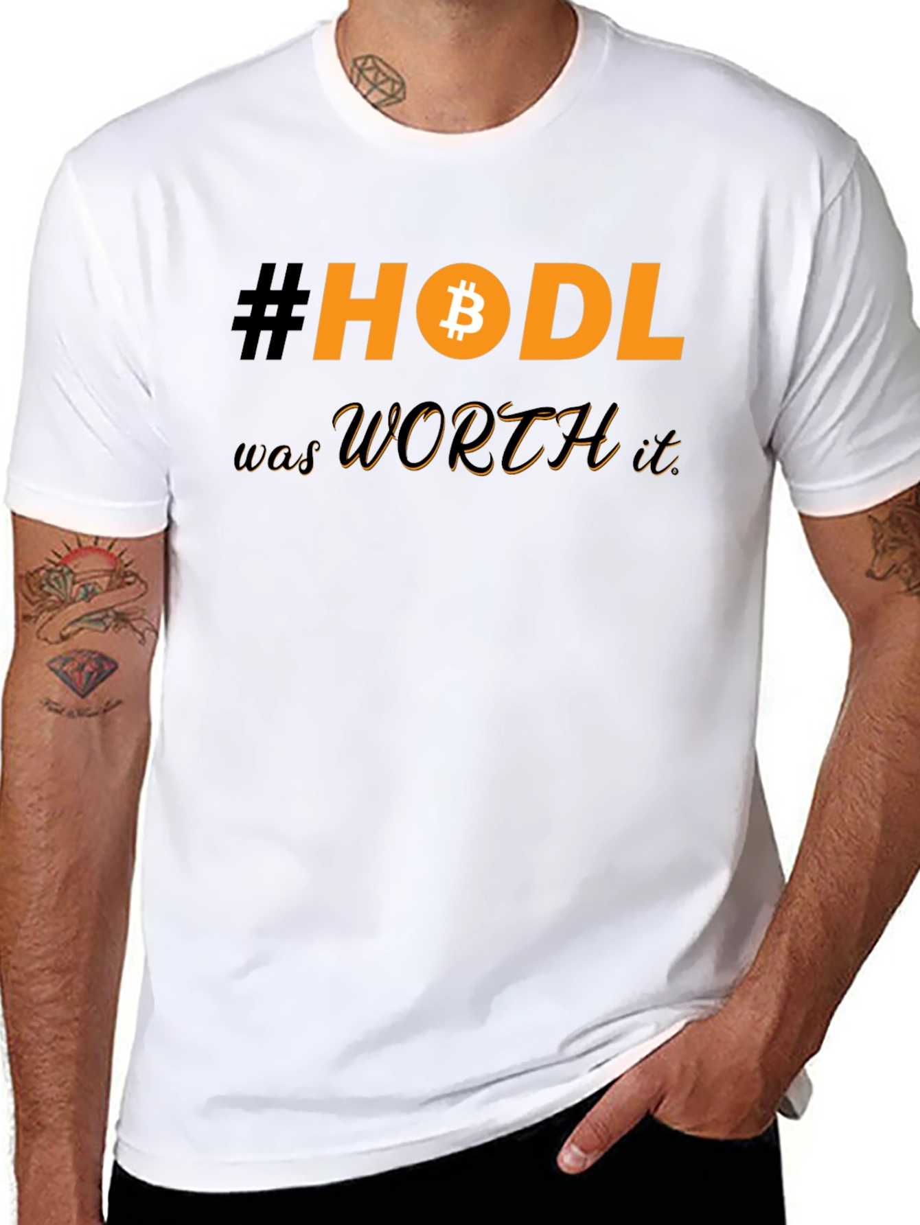 HODL Bitcoin Black T-Shirt Crypto Investor
