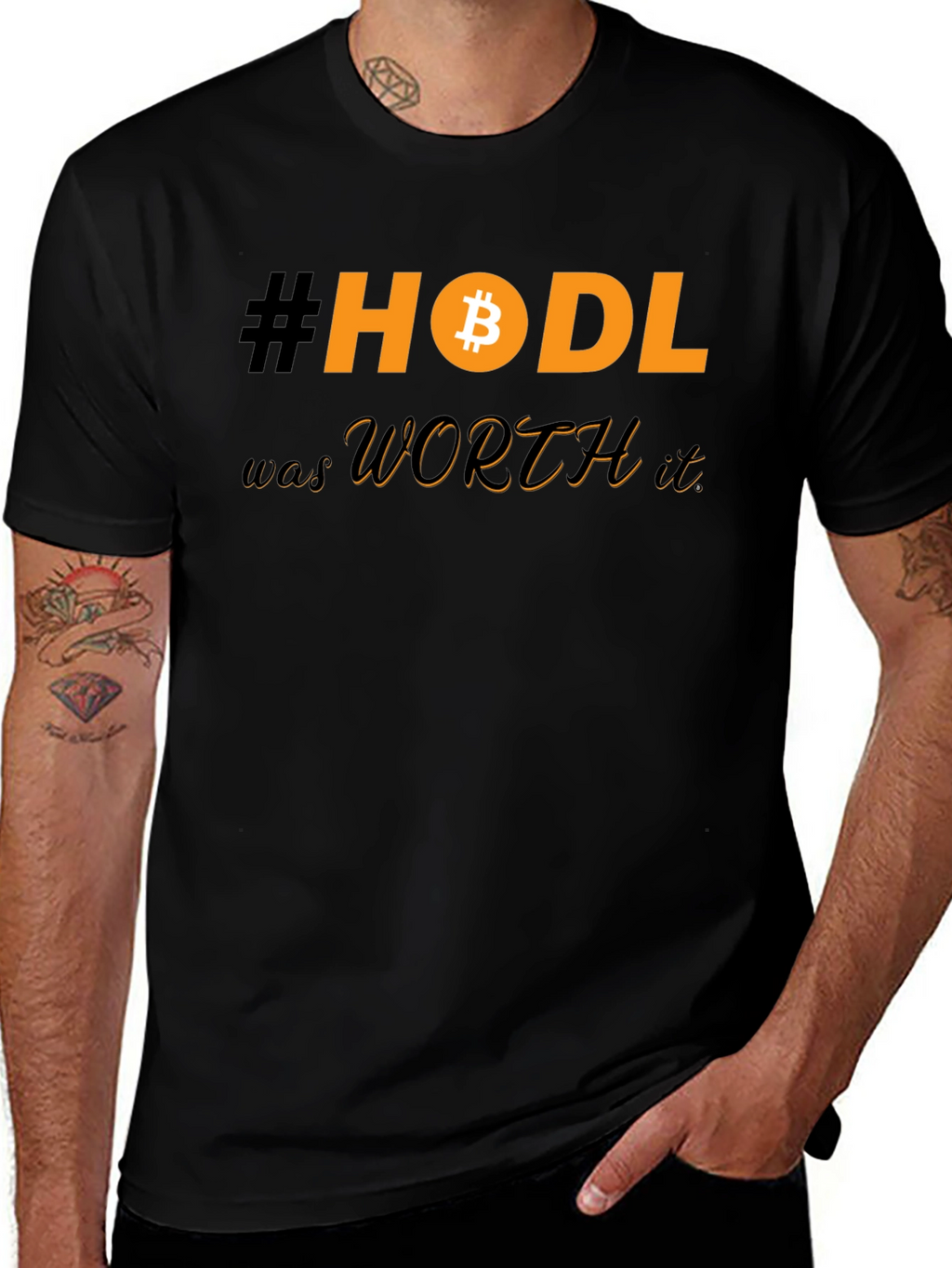 HODL Bitcoin Black T-Shirt Crypto Investor
