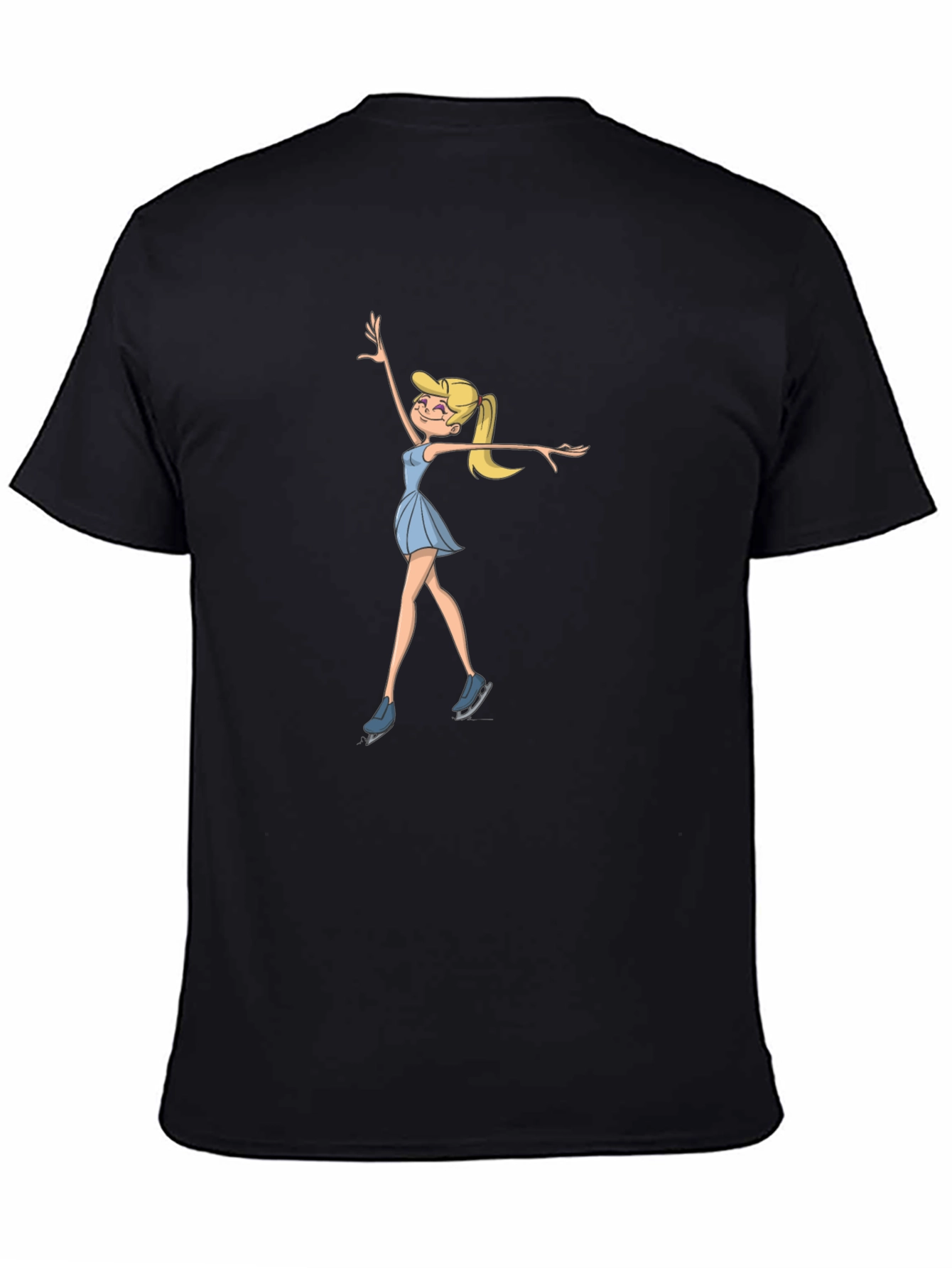 Ice Skating Cartoon Graphic T-Shirt
