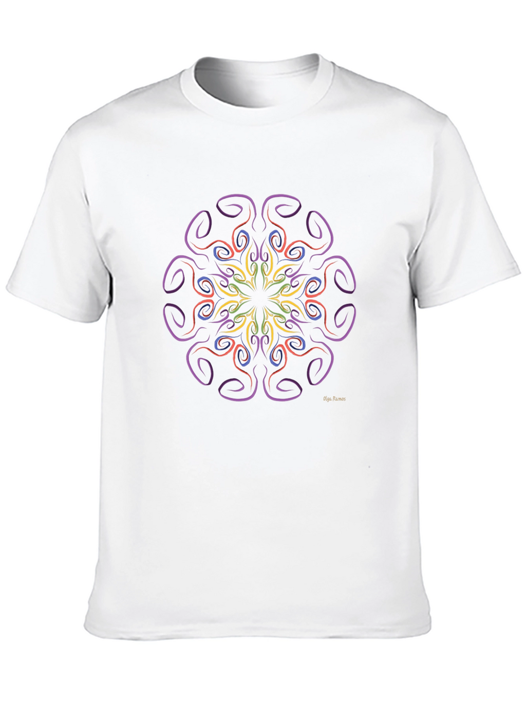 Geometric Mandala Art Black T-Shirt