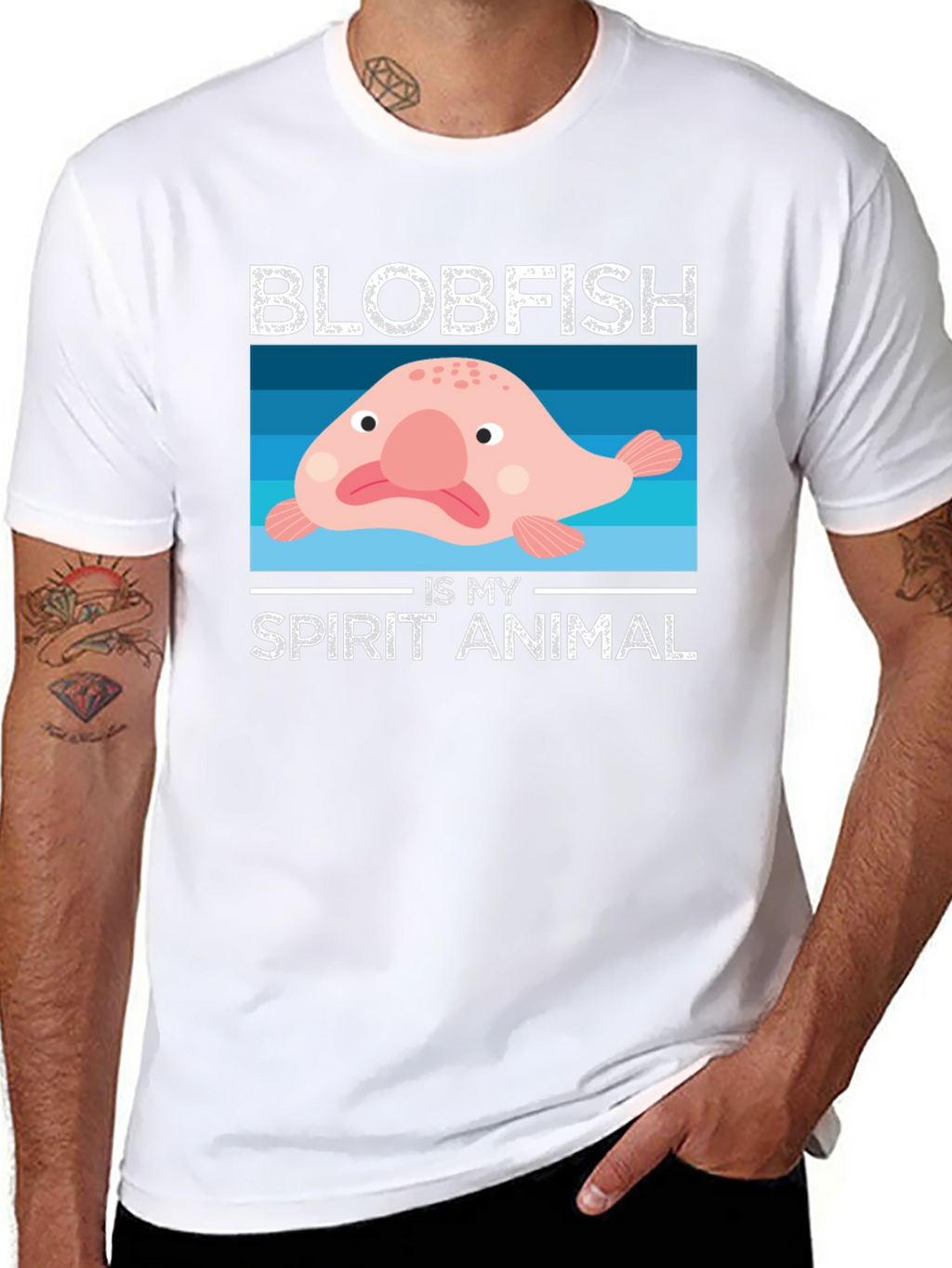 Blobfish Spirit Animal Graphic T-Shirt