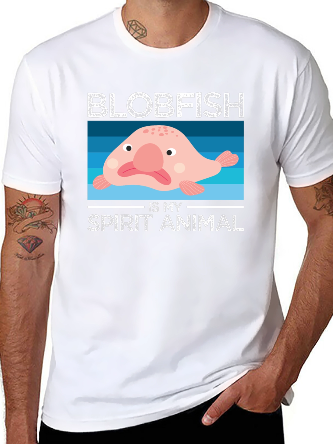 Blobfish Spirit Animal Graphic T-Shirt