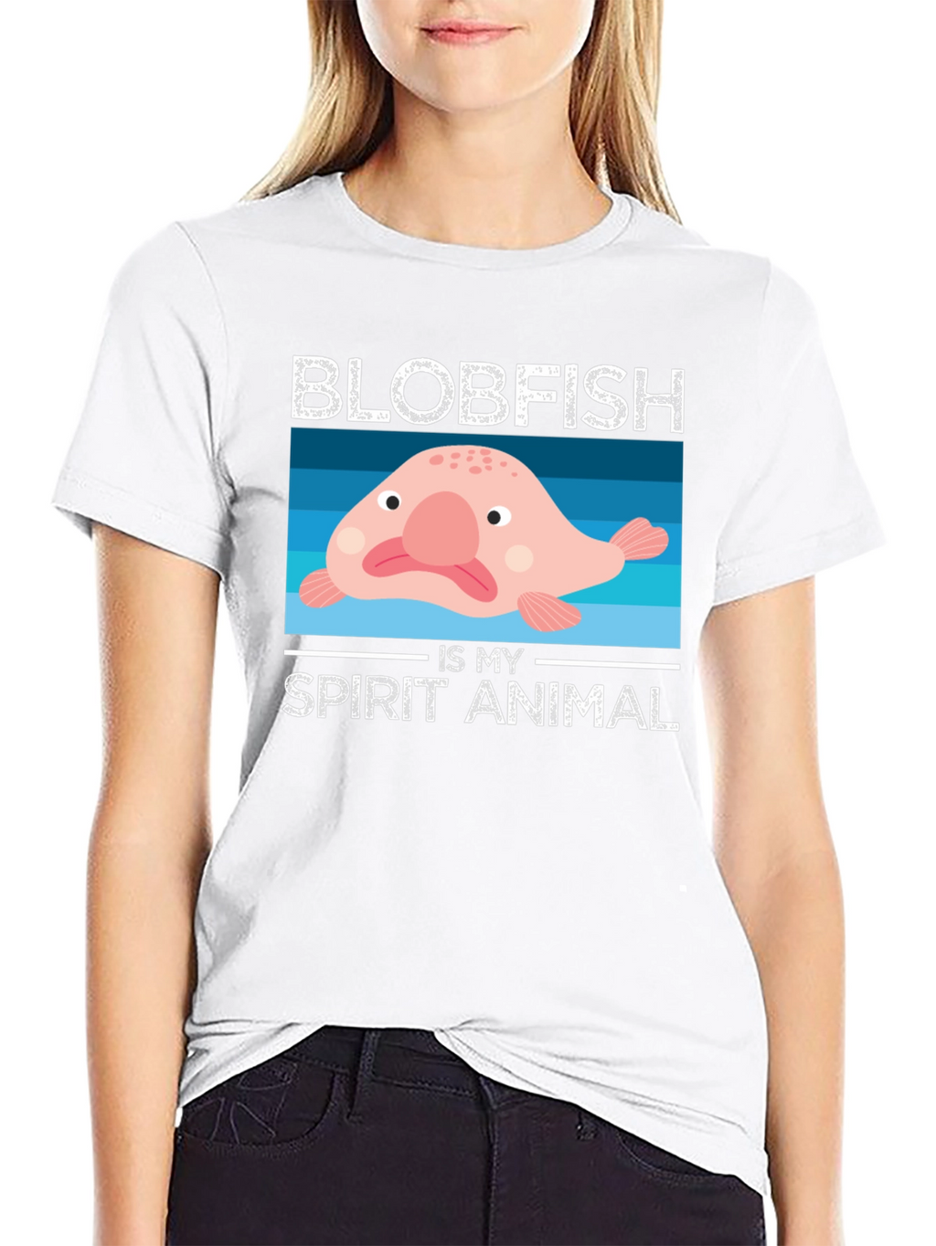 Blobfish Spirit Animal Graphic T-Shirt
