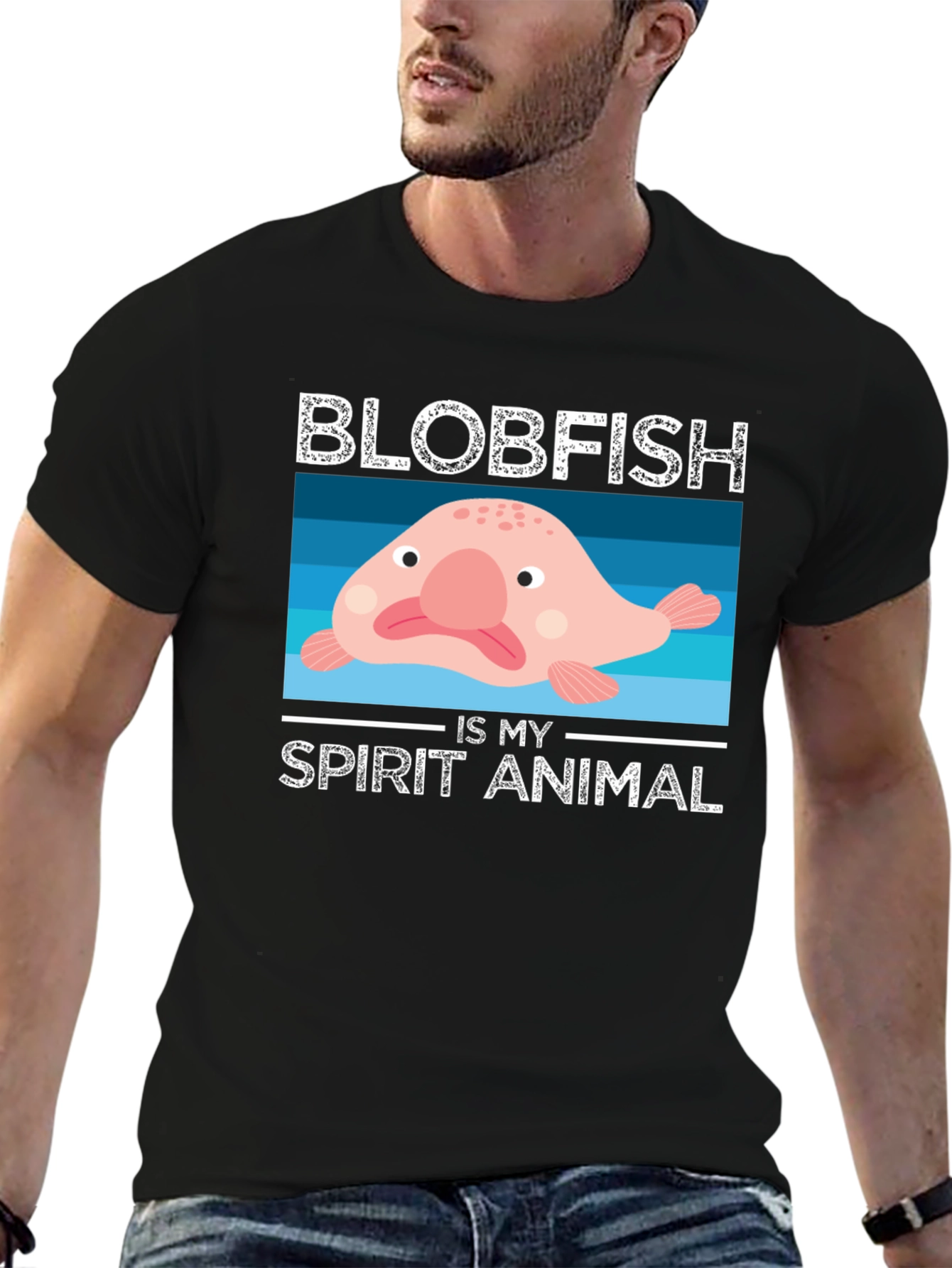 Blobfish Spirit Animal Graphic T-Shirt