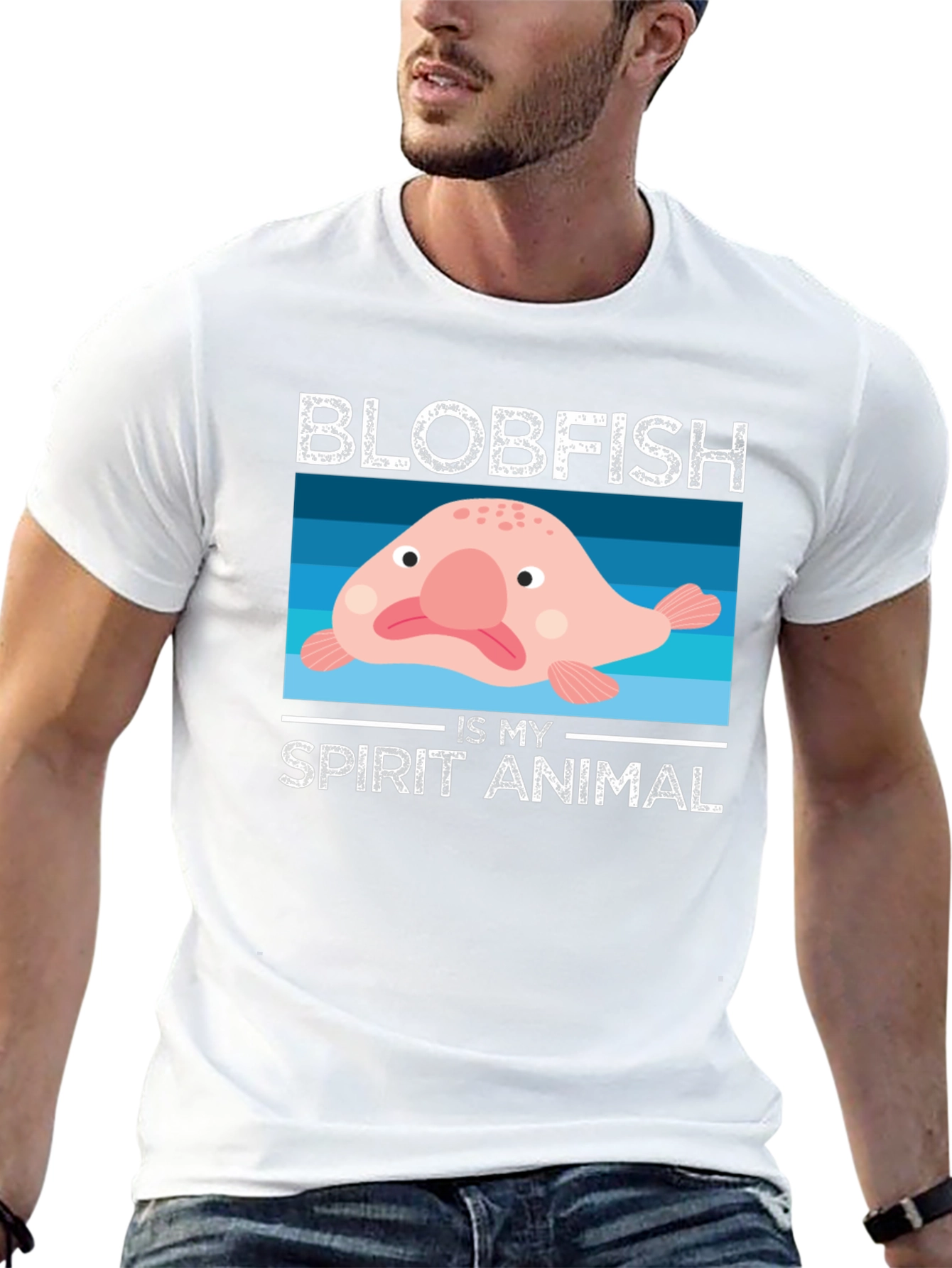 Blobfish Spirit Animal Graphic T-Shirt