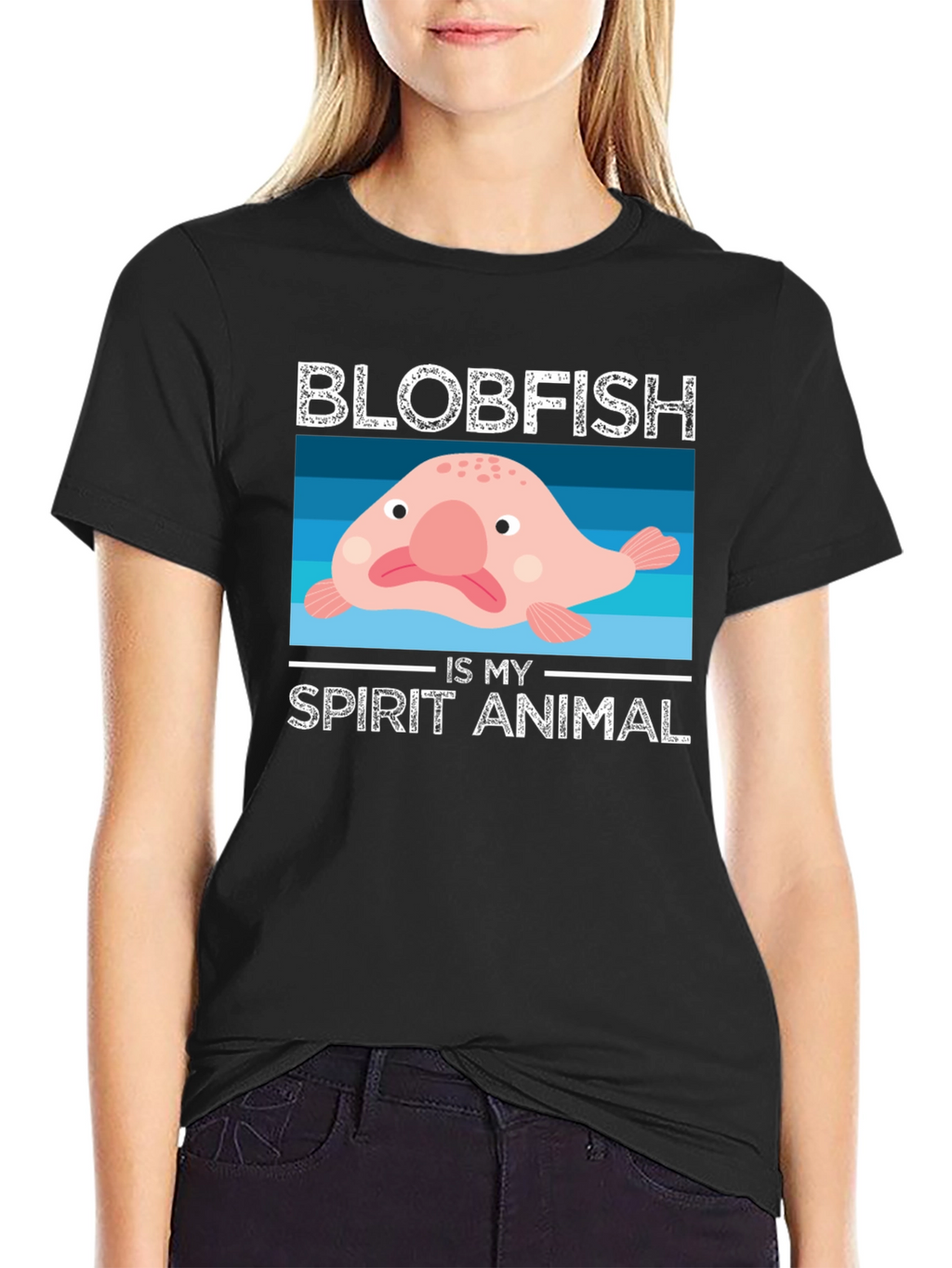 Blobfish Spirit Animal Graphic T-Shirt