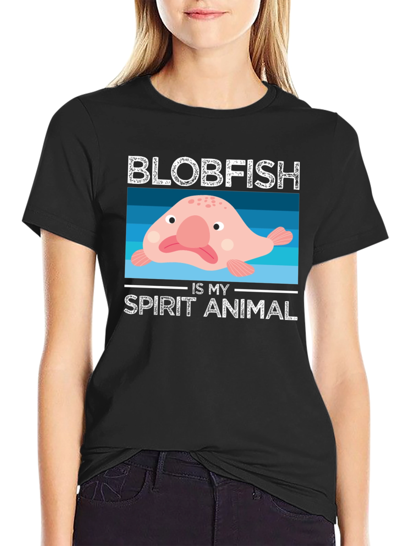 Blobfish Spirit Animal Graphic T-Shirt