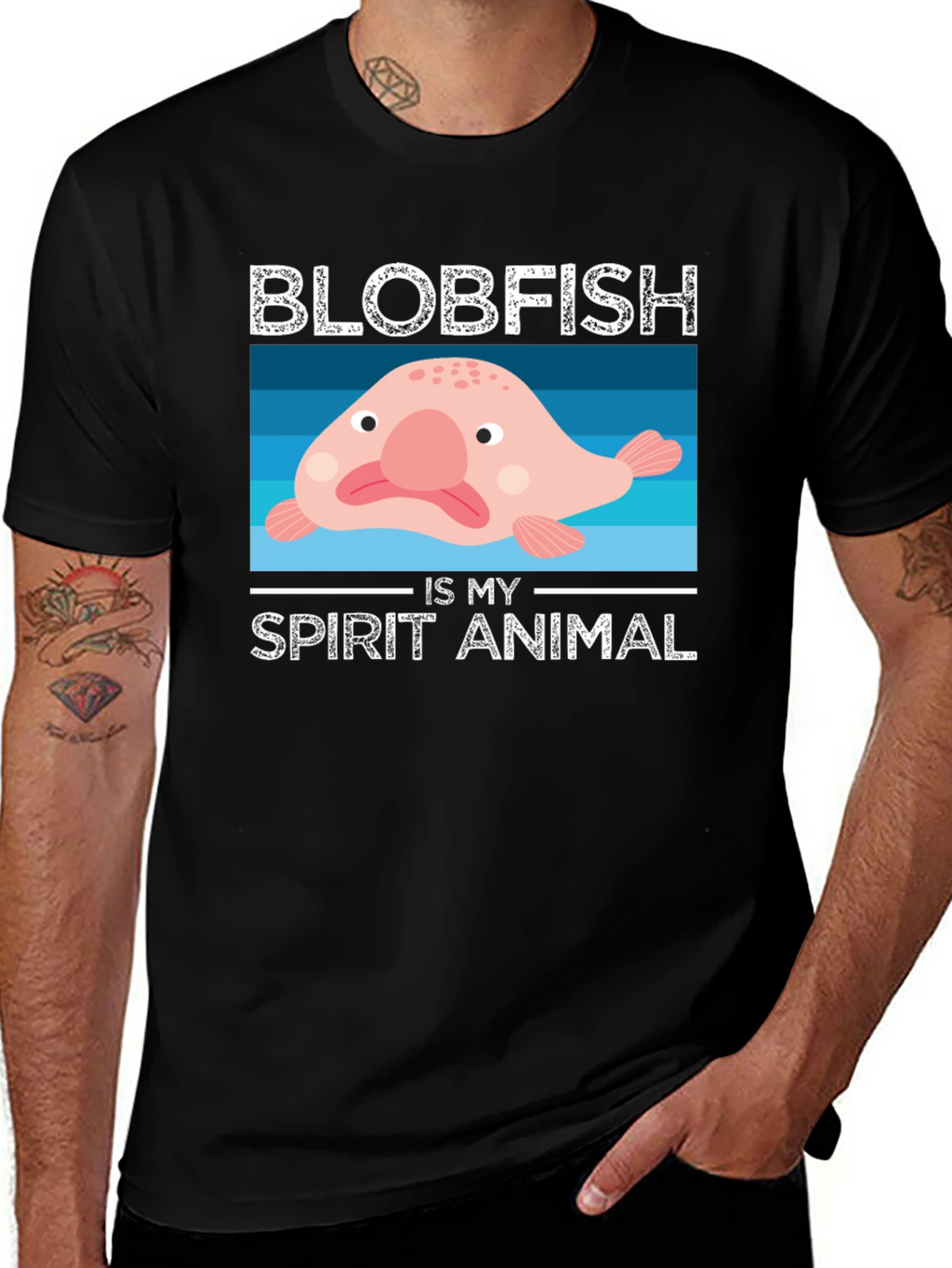 Blobfish Spirit Animal Graphic T-Shirt