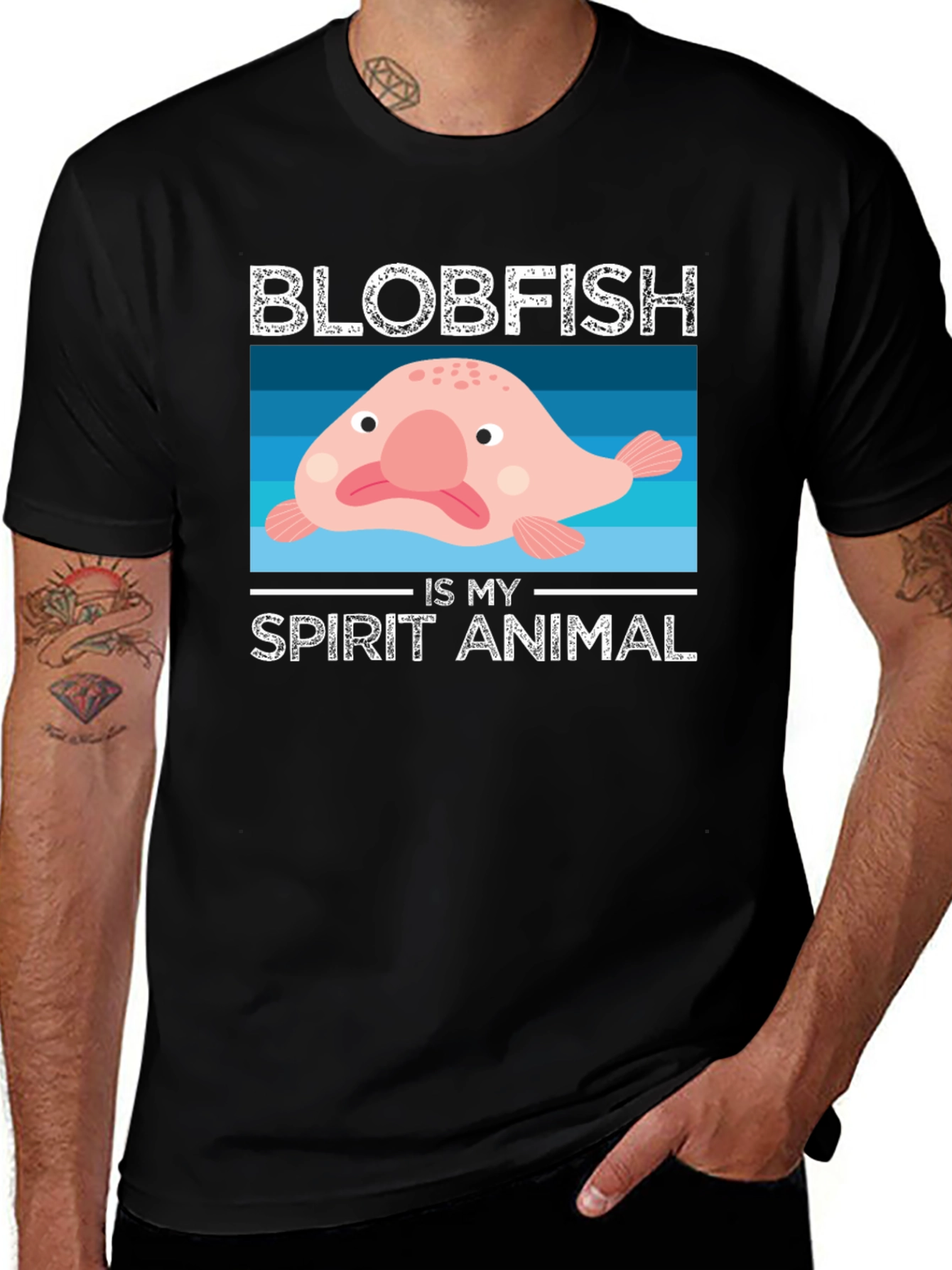 Blobfish Spirit Animal Graphic T-Shirt