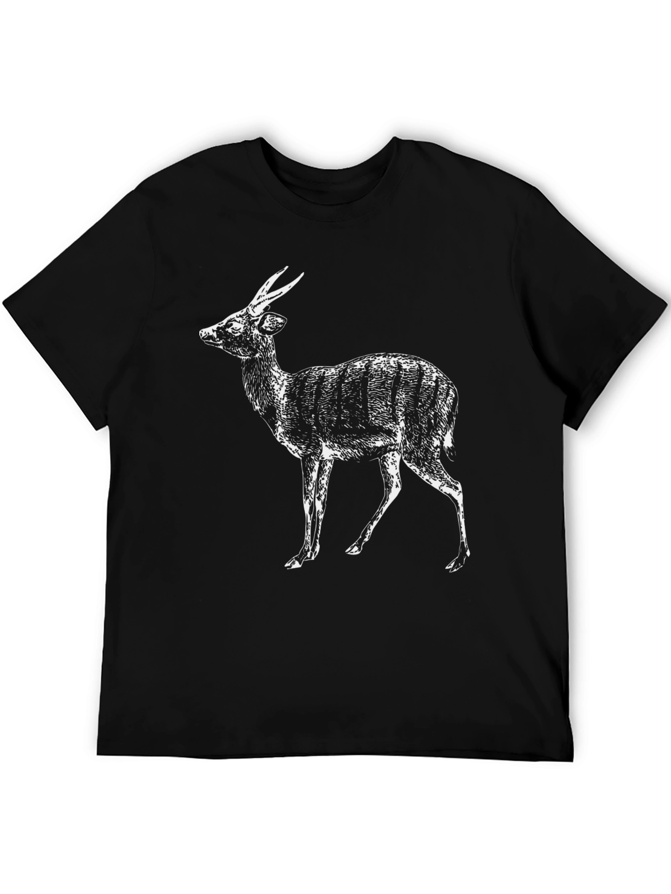 Bushbuck Graphic Print Black T-Shirt