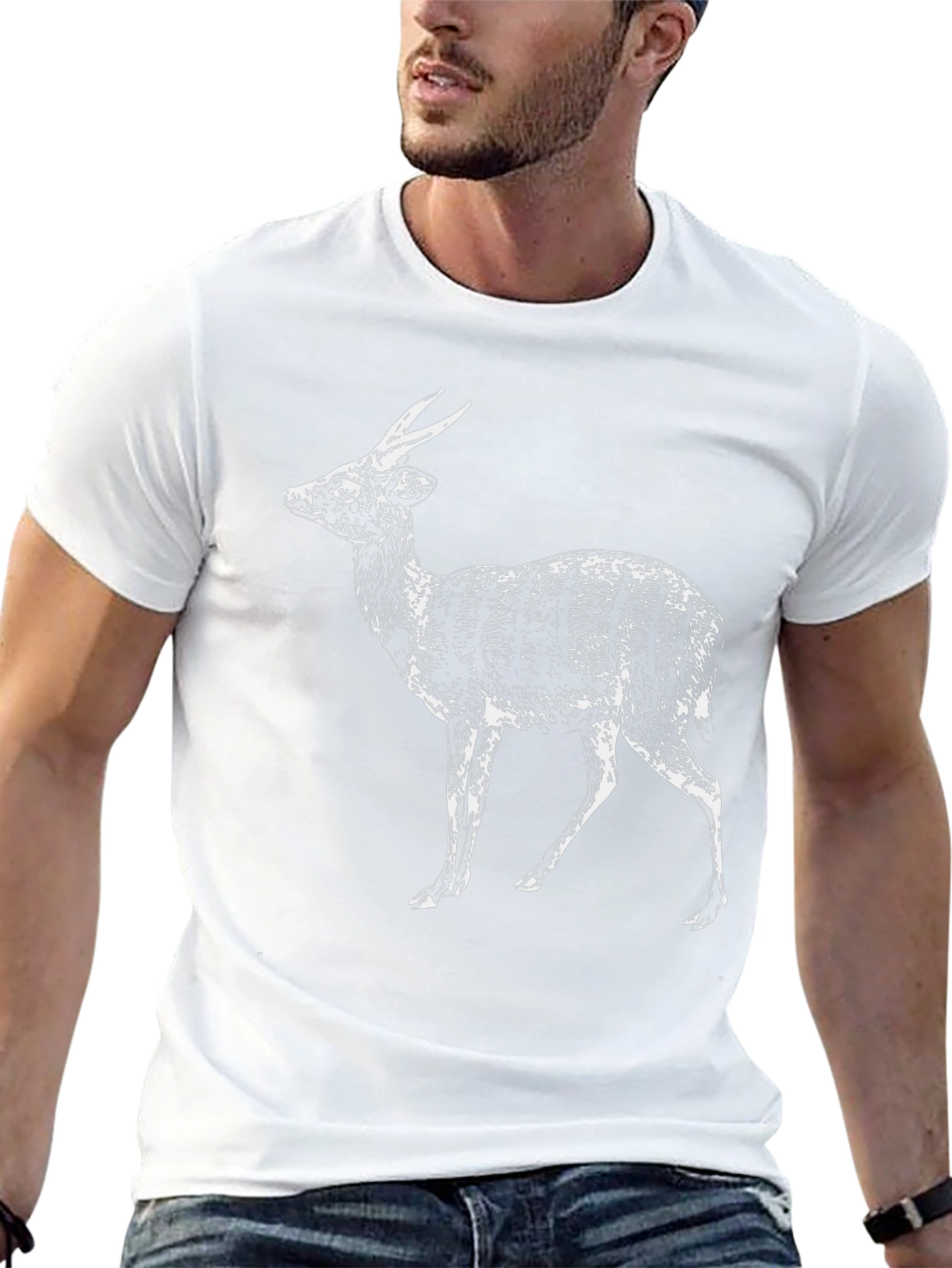 Bushbuck Graphic Print Black T-Shirt