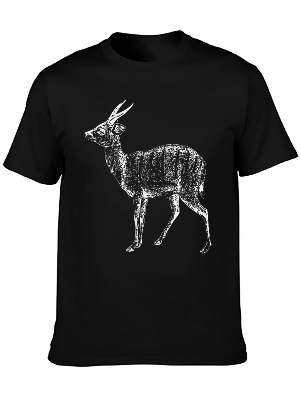 Bushbuck Graphic Print Black T-Shirt