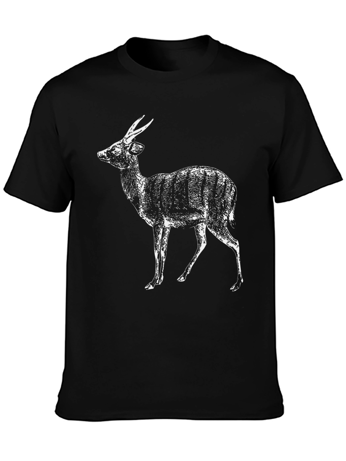 Bushbuck Graphic Print Black T-Shirt