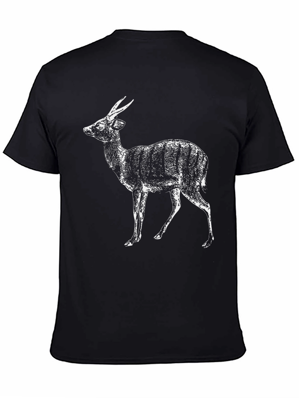 Bushbuck Graphic Print Black T-Shirt