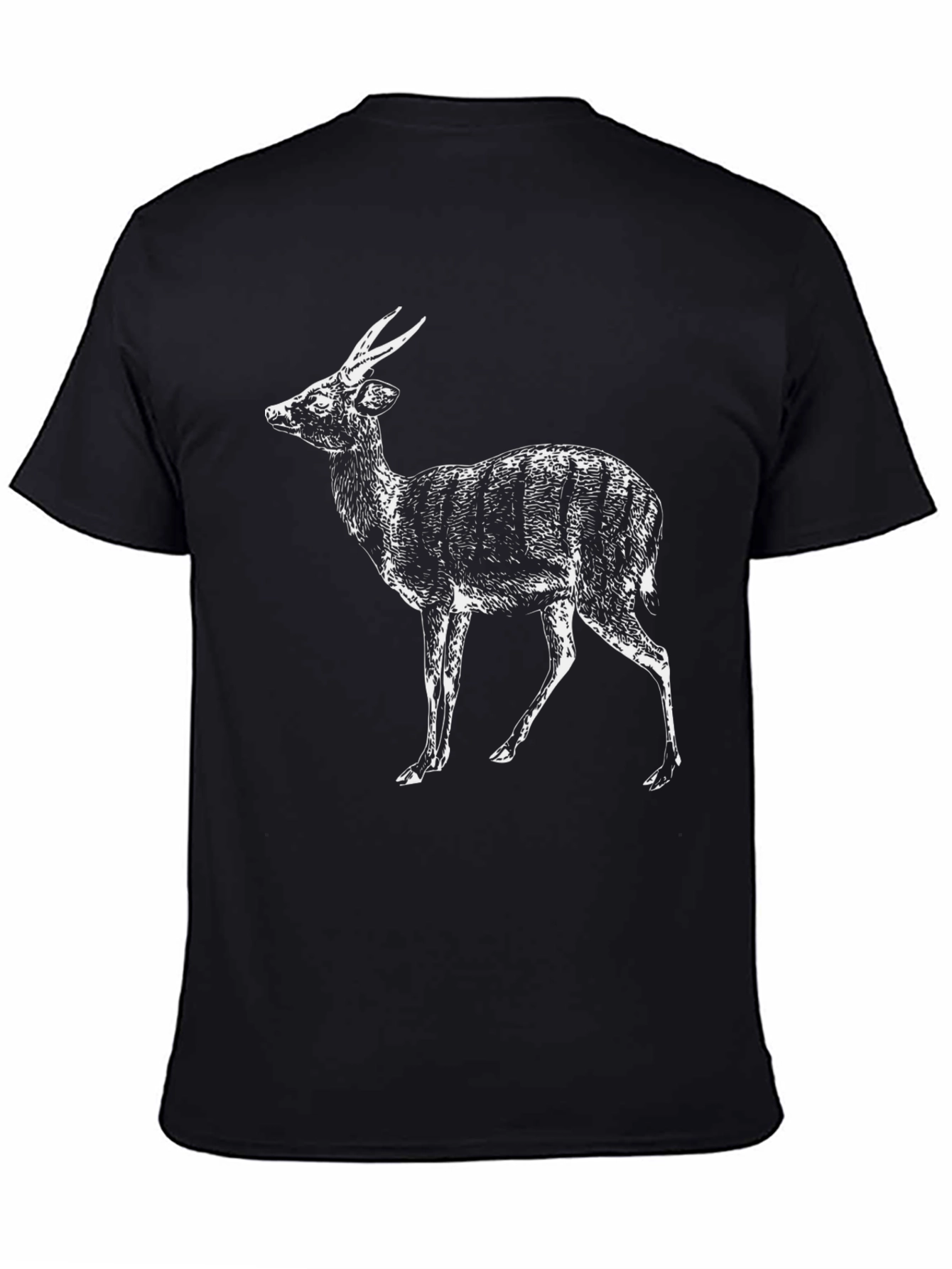 Bushbuck Graphic Print Black T-Shirt