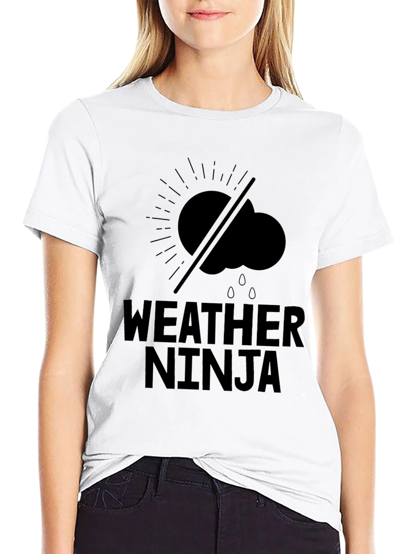 Weather Ninja Black Graphic Tee
