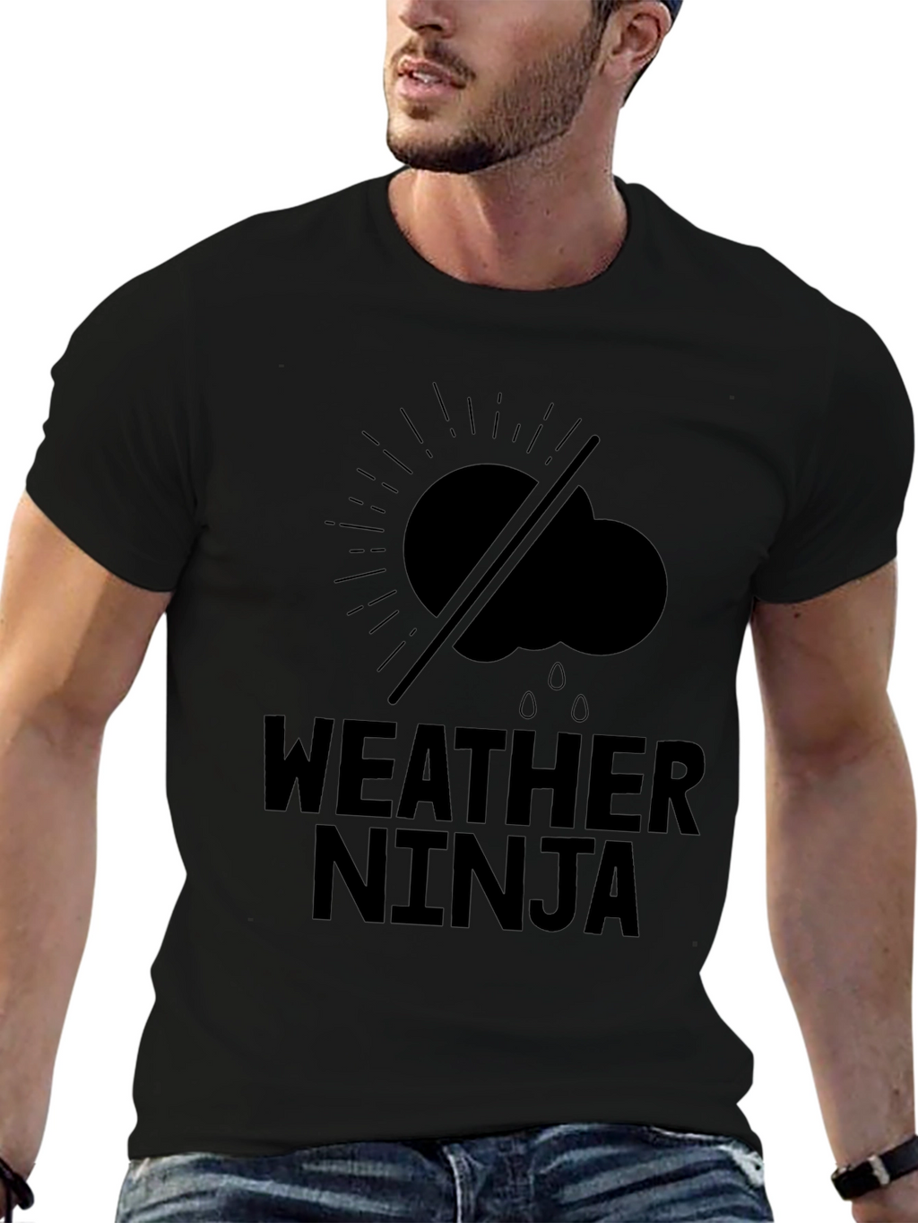 Weather Ninja Black Graphic Tee