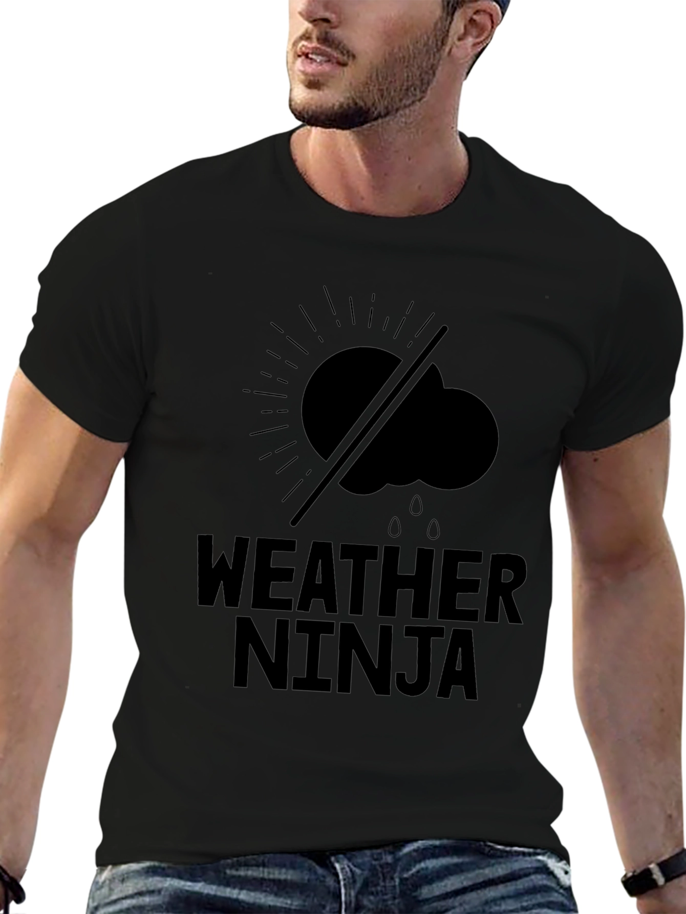 Weather Ninja Black Graphic Tee