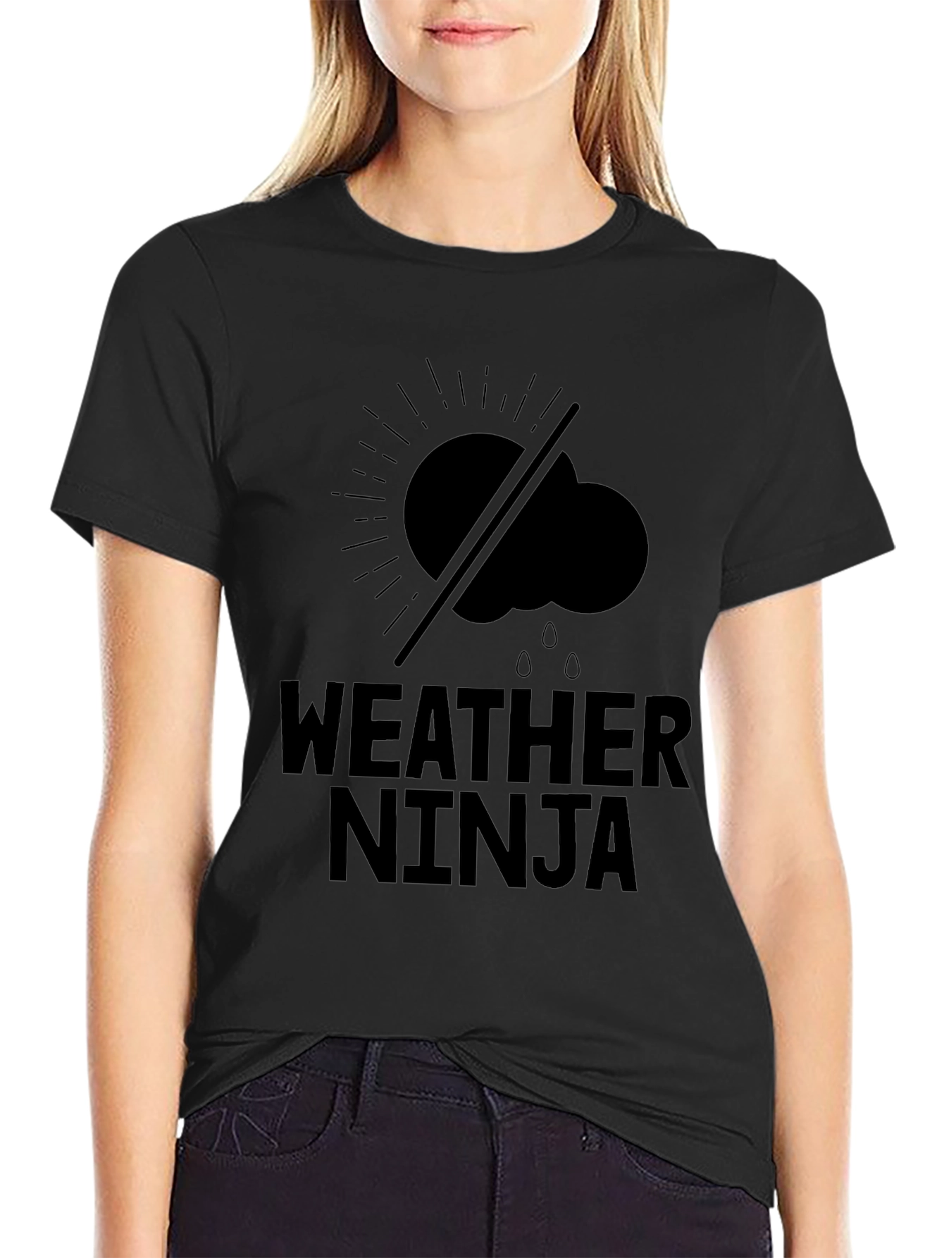 Weather Ninja Black Graphic Tee