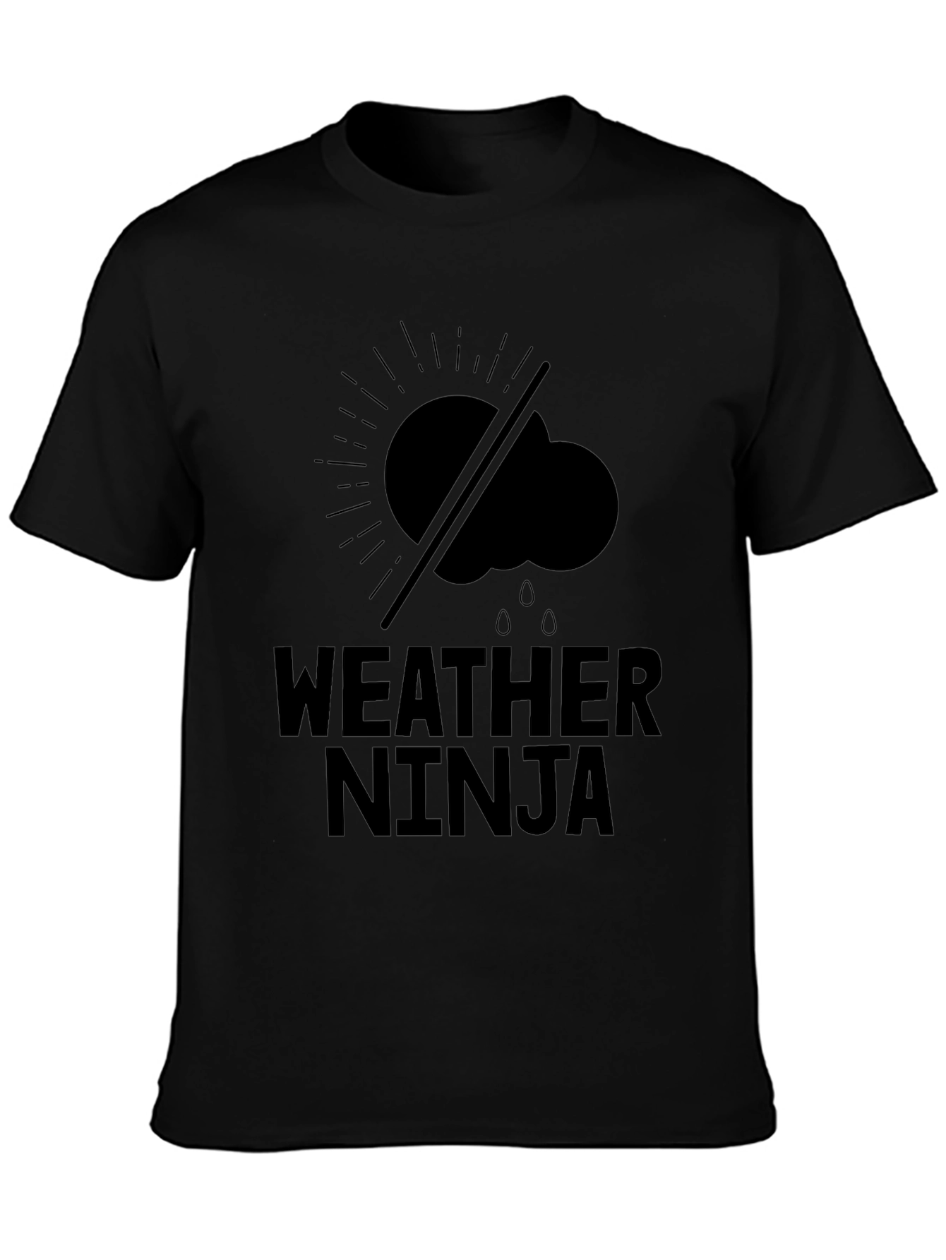 Weather Ninja Black Graphic Tee