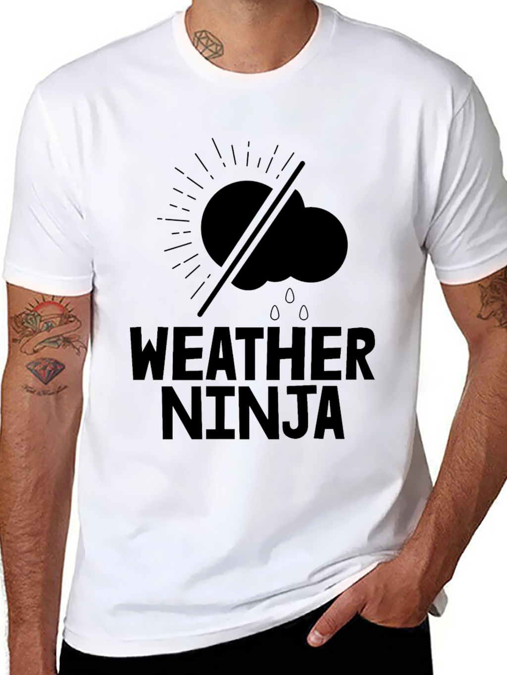 Weather Ninja Black Graphic Tee