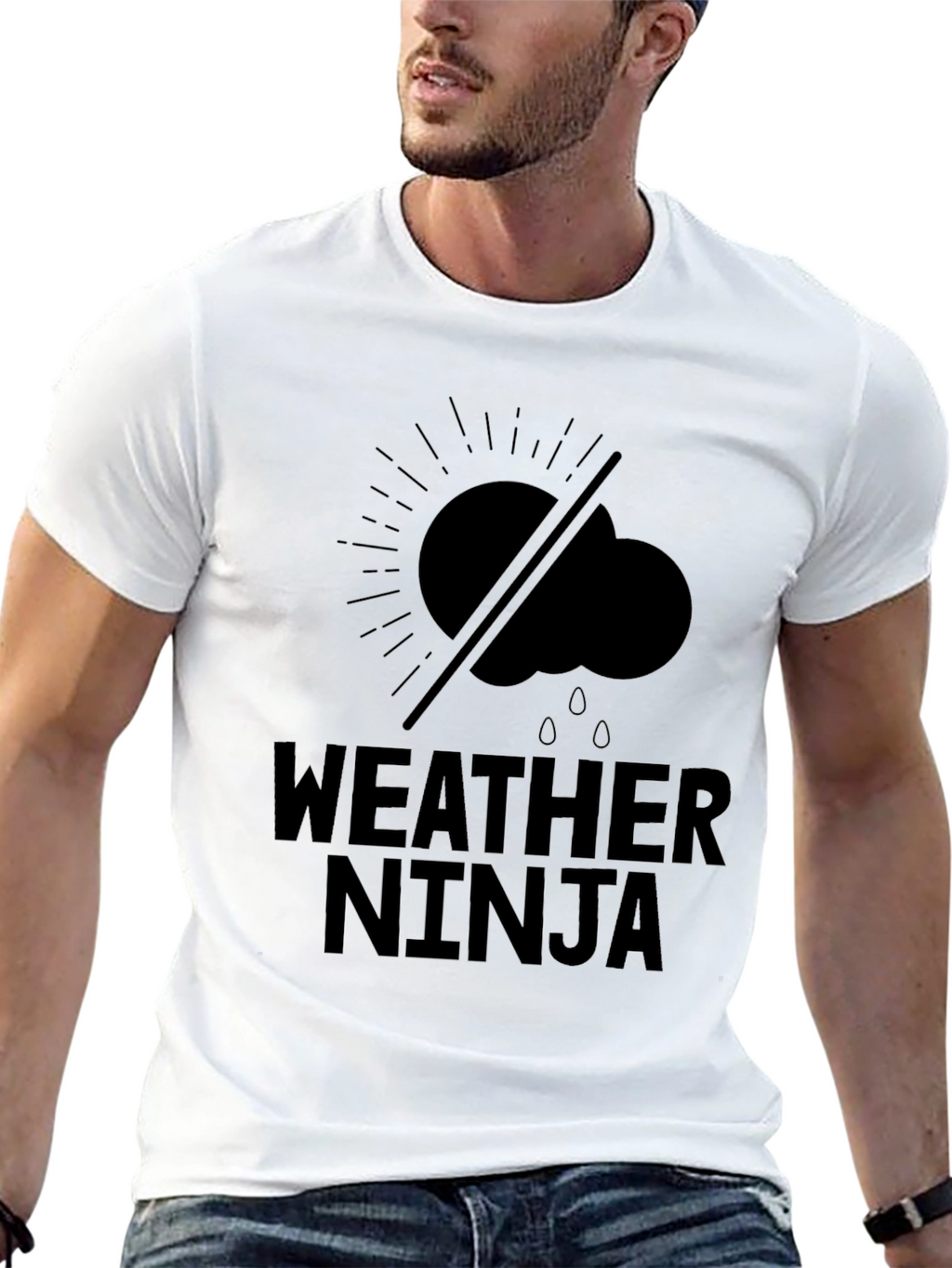 Weather Ninja Black Graphic Tee
