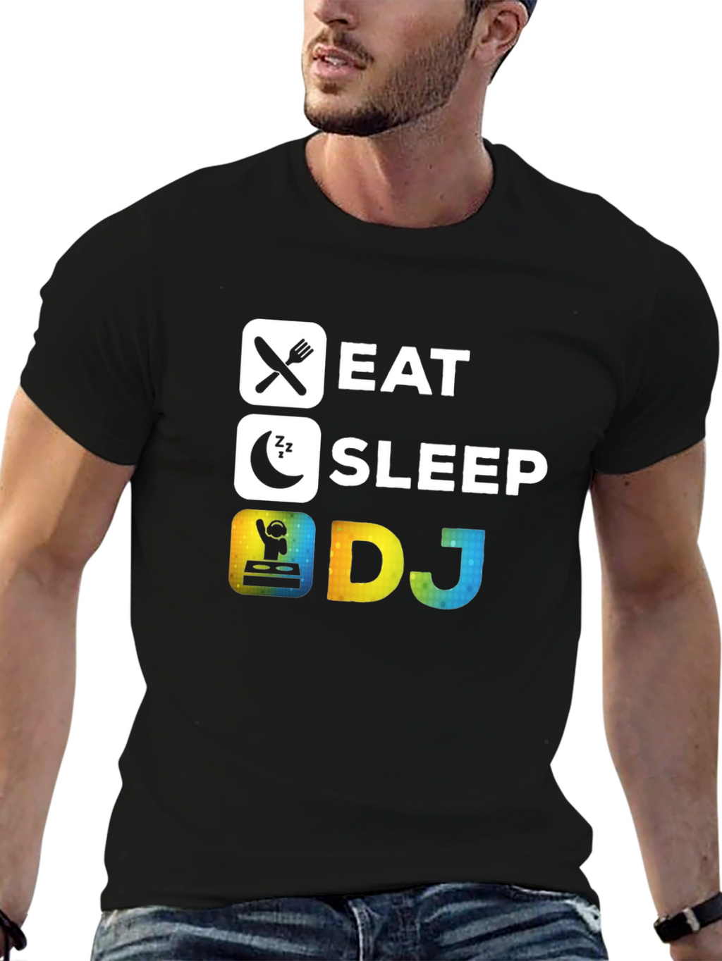 Eat Sleep DJ T-Shirt - Music Lover Gift