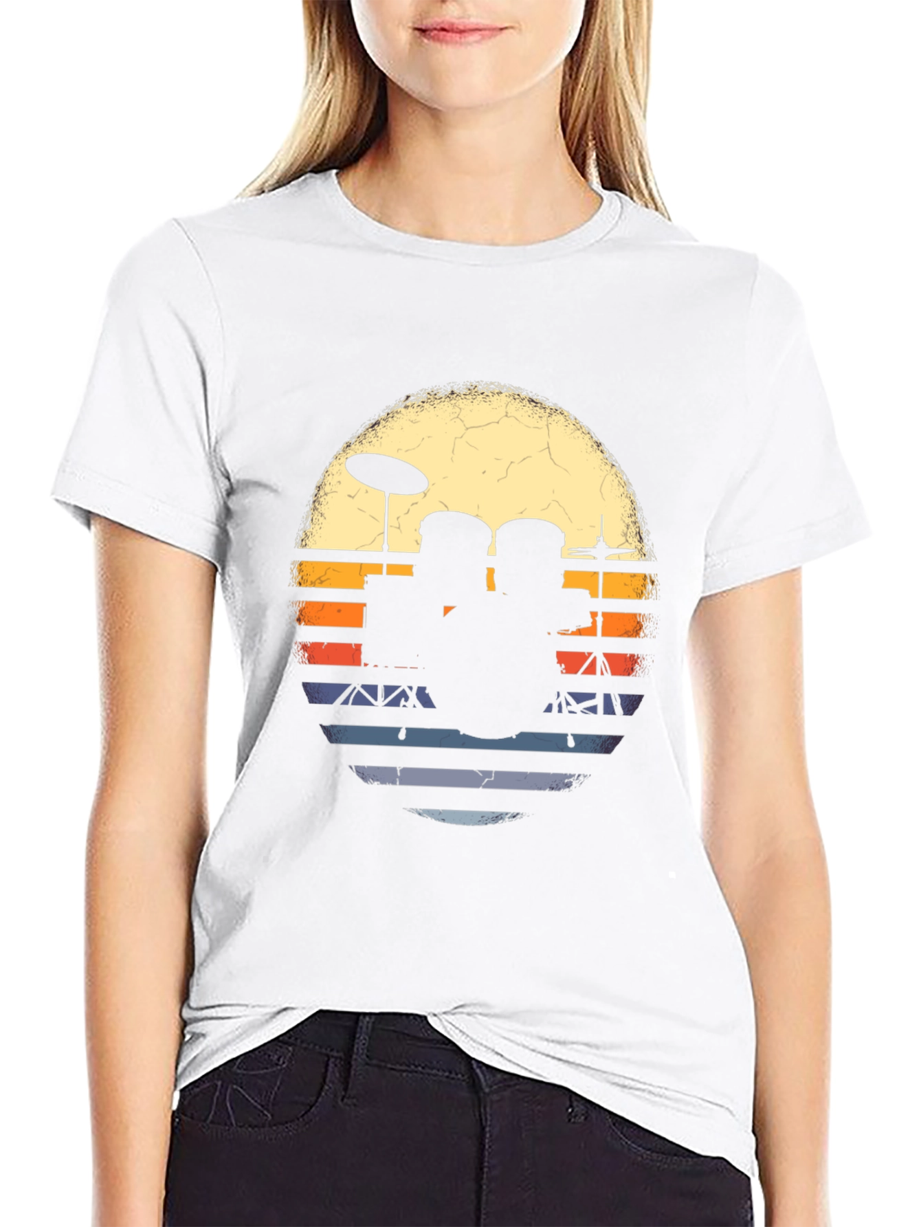 Retro Drum Set T-Shirt - Vintage Band Tee
