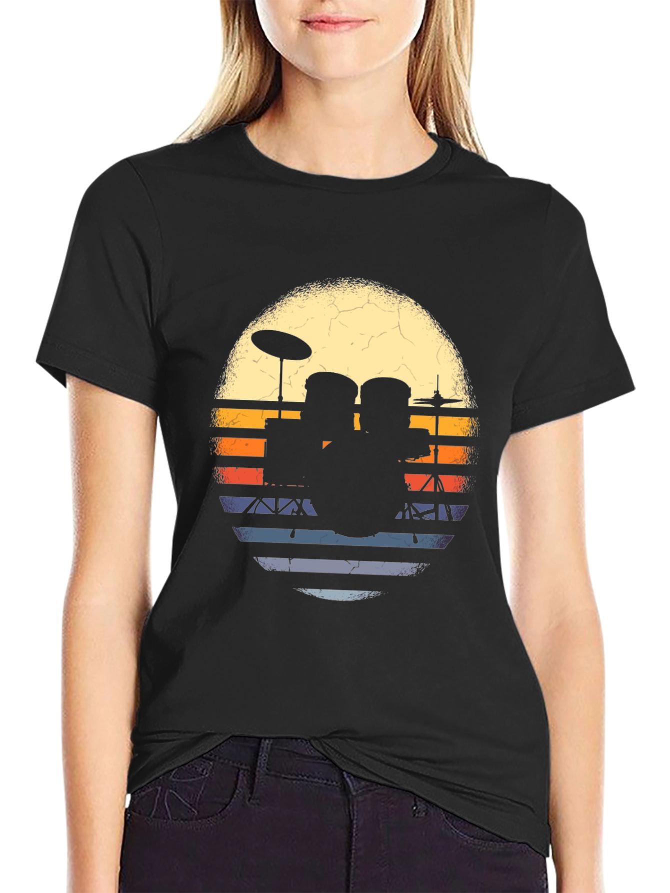 Retro Drum Set T-Shirt - Vintage Band Tee