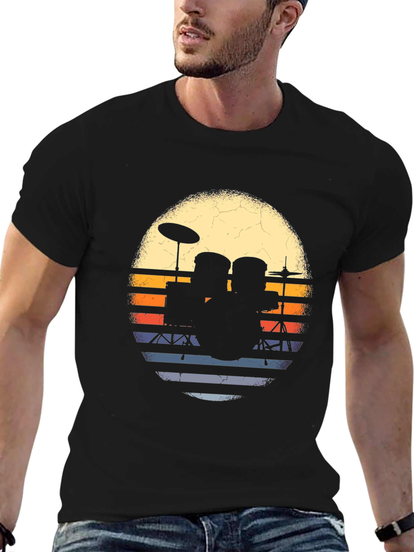 Retro Drum Set T-Shirt - Vintage Band Tee