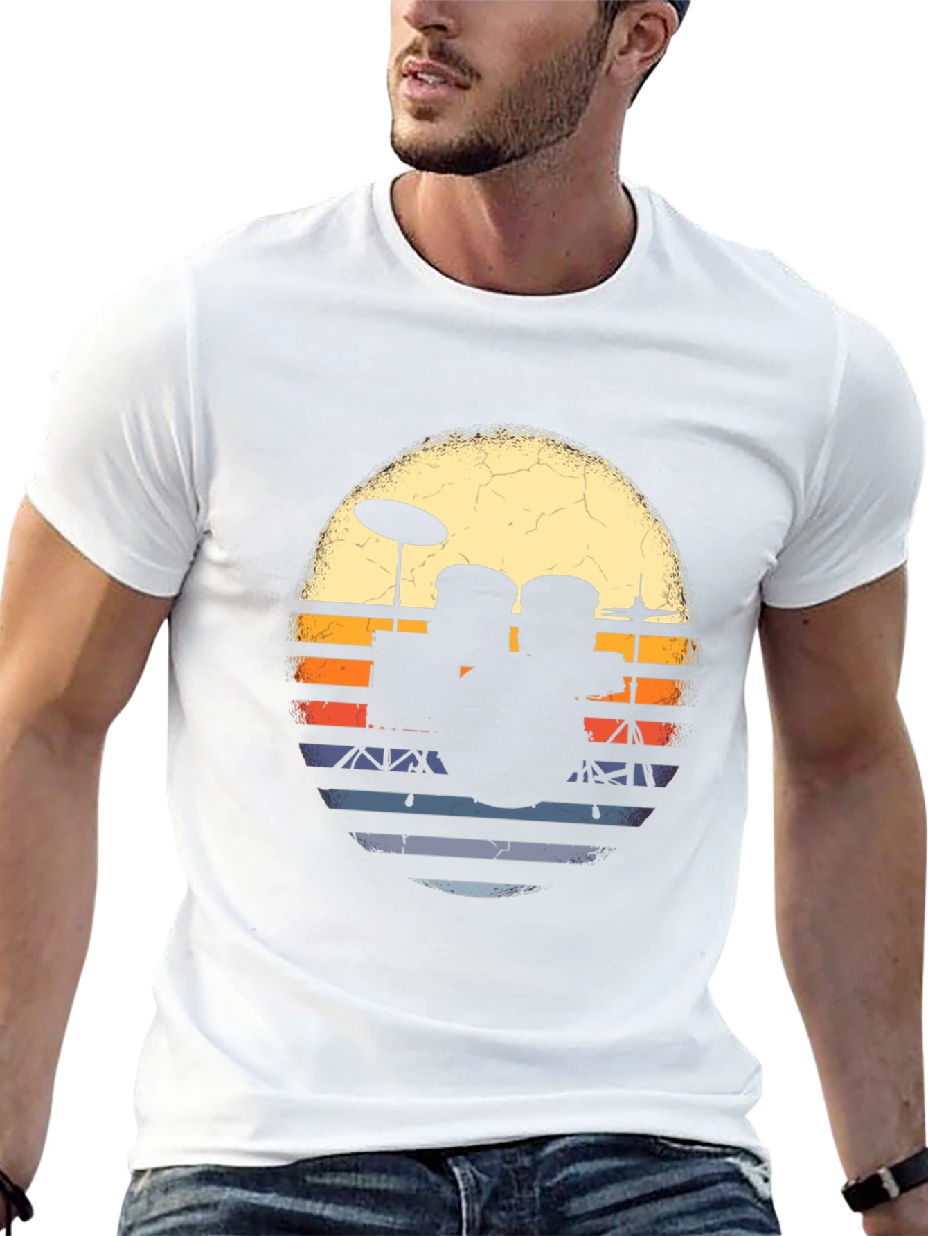 Retro Drum Set T-Shirt - Vintage Band Tee