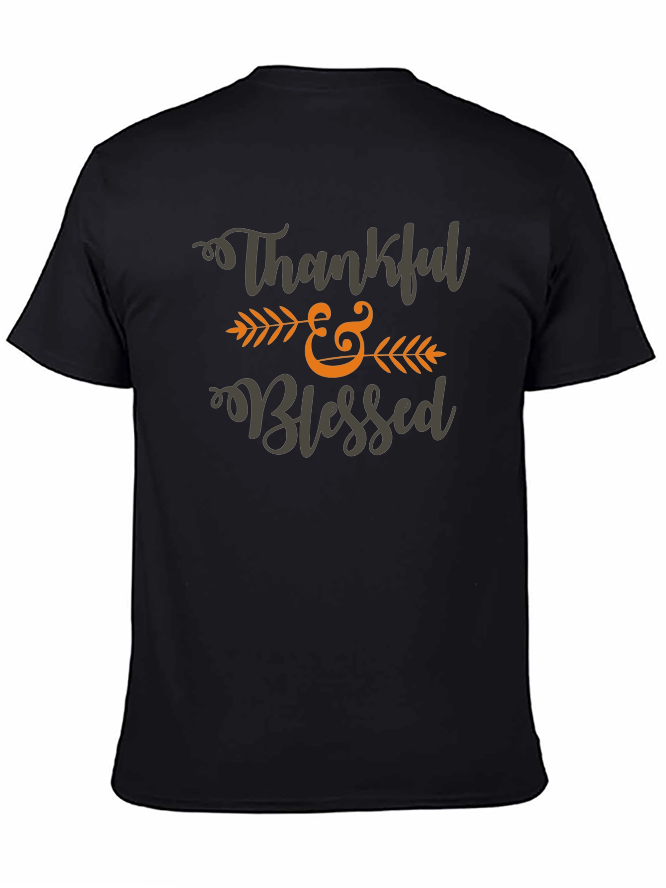 Thankful & Blessed Graphic T-Shirt - Thanksgiving Apparel
