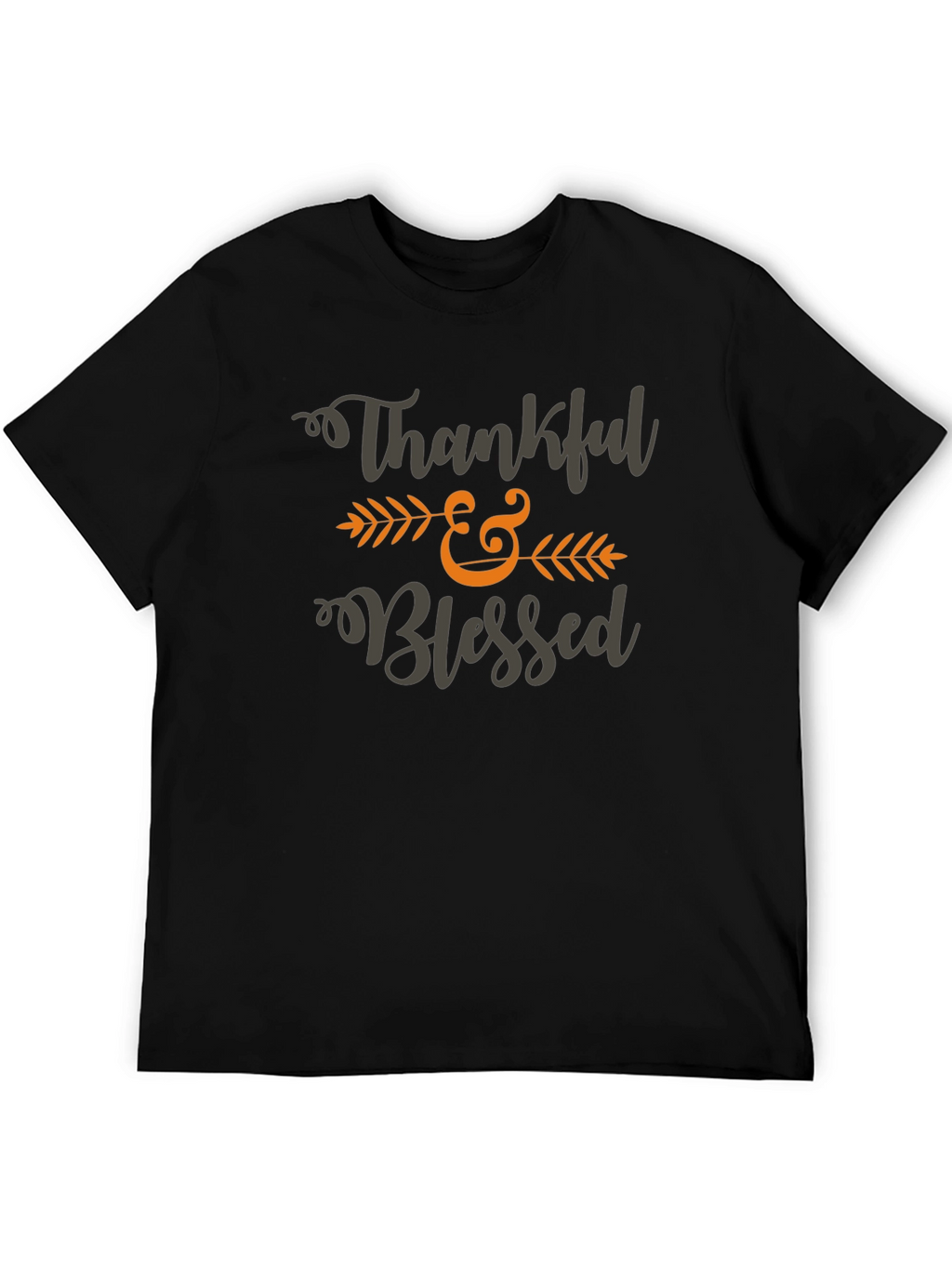 Thankful & Blessed Graphic T-Shirt - Thanksgiving Apparel