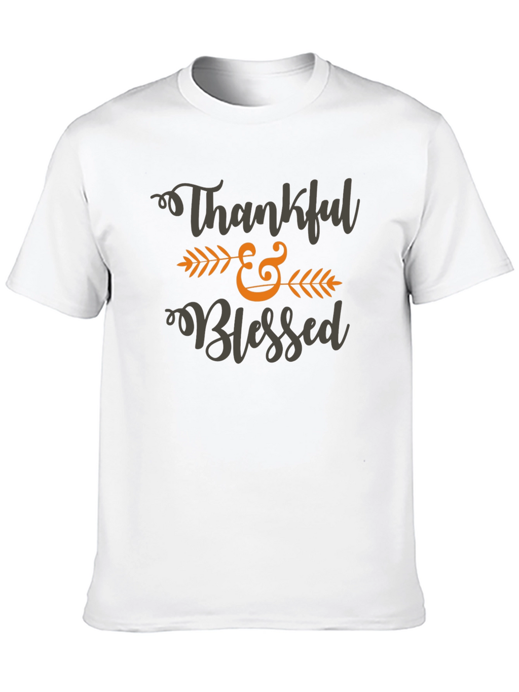 Thankful & Blessed Graphic T-Shirt - Thanksgiving Apparel