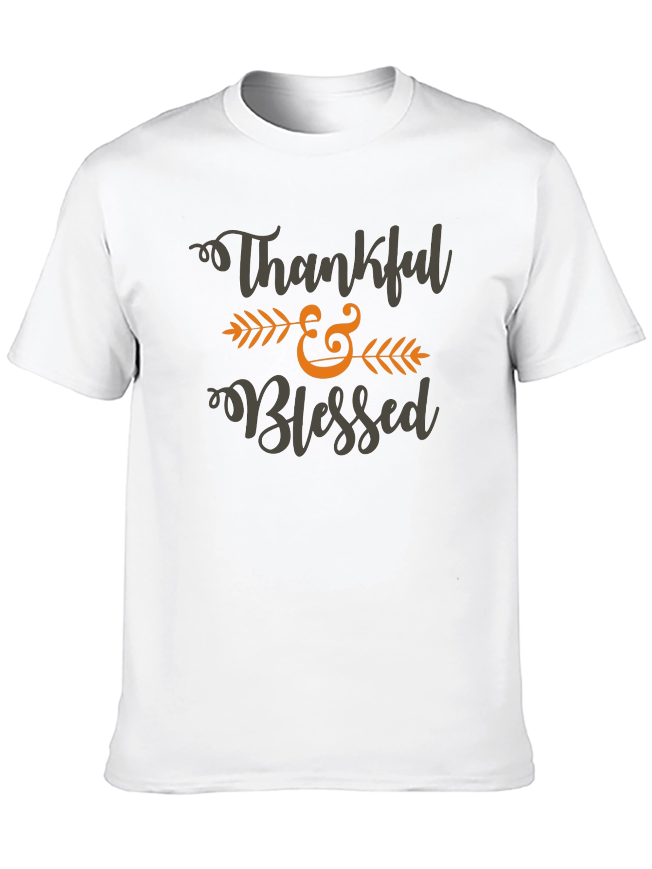Thankful & Blessed Graphic T-Shirt - Thanksgiving Apparel