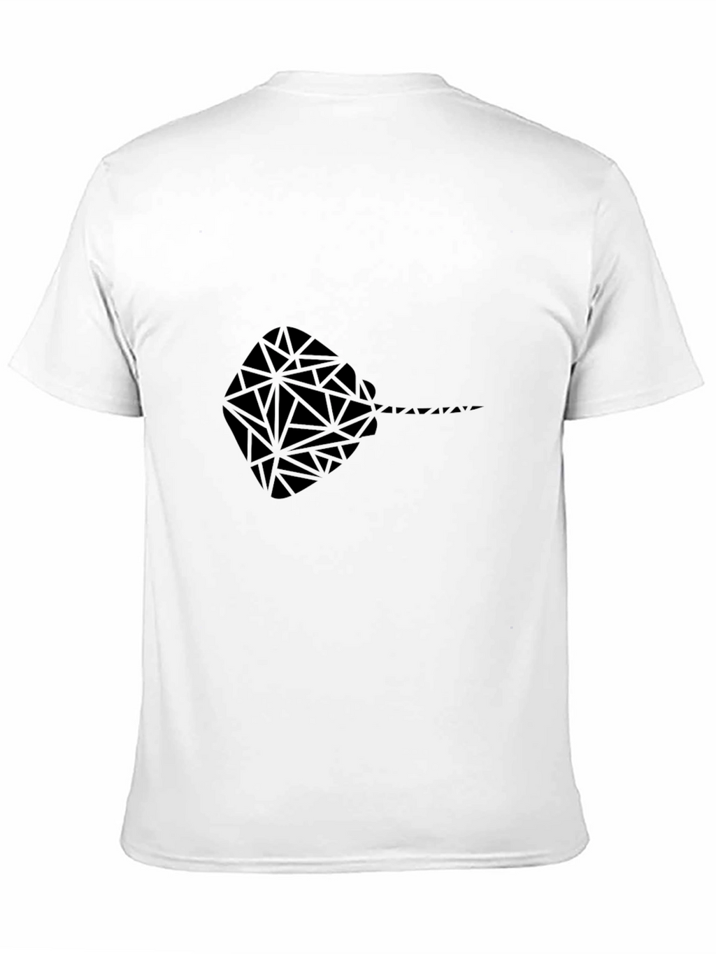 Geometric Stingray Graphic Tee - Black