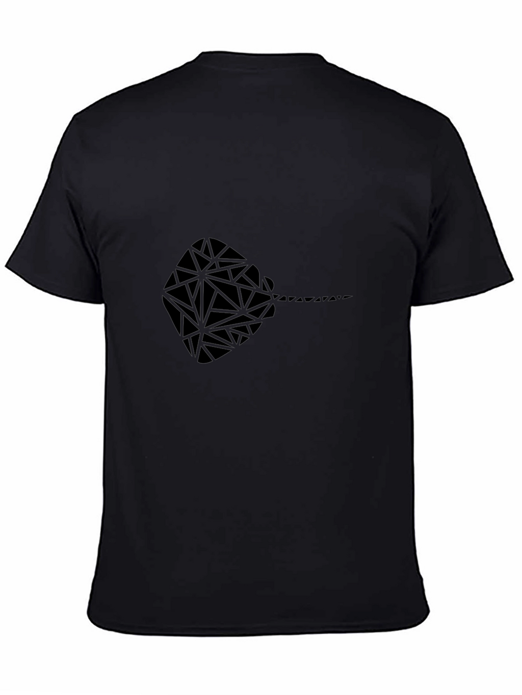 Geometric Stingray Graphic Tee - Black