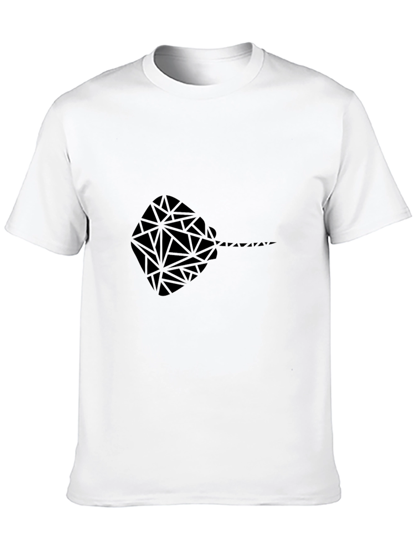 Geometric Stingray Graphic Tee - Black