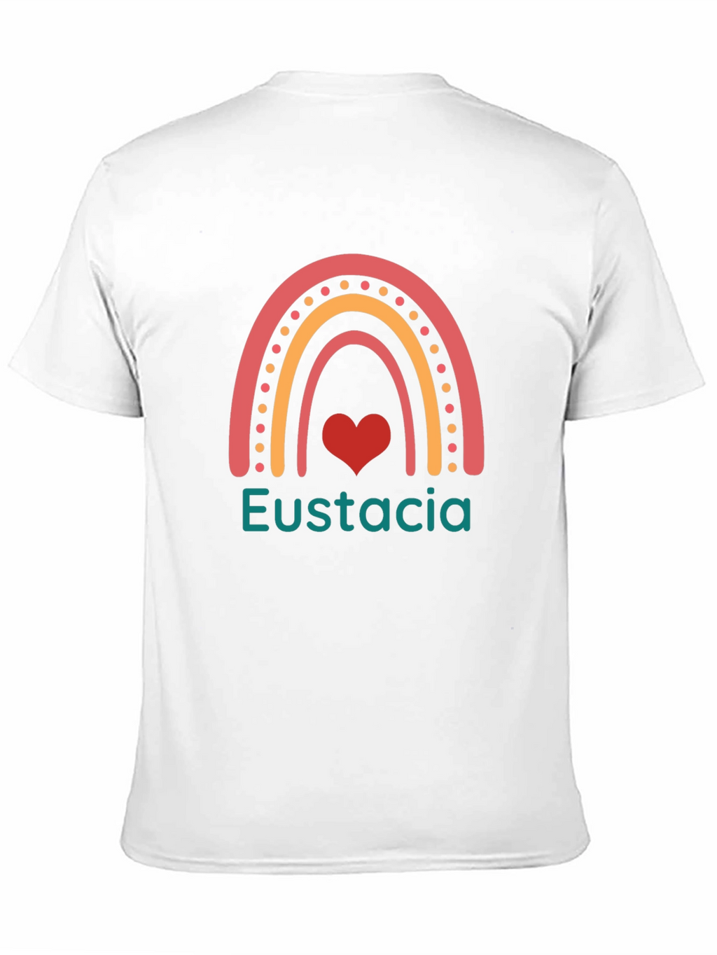 Eustacia Rainbow Heart Black T-Shirt
