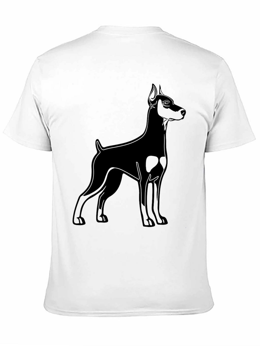 Black Doberman Dog Graphic T-Shirt