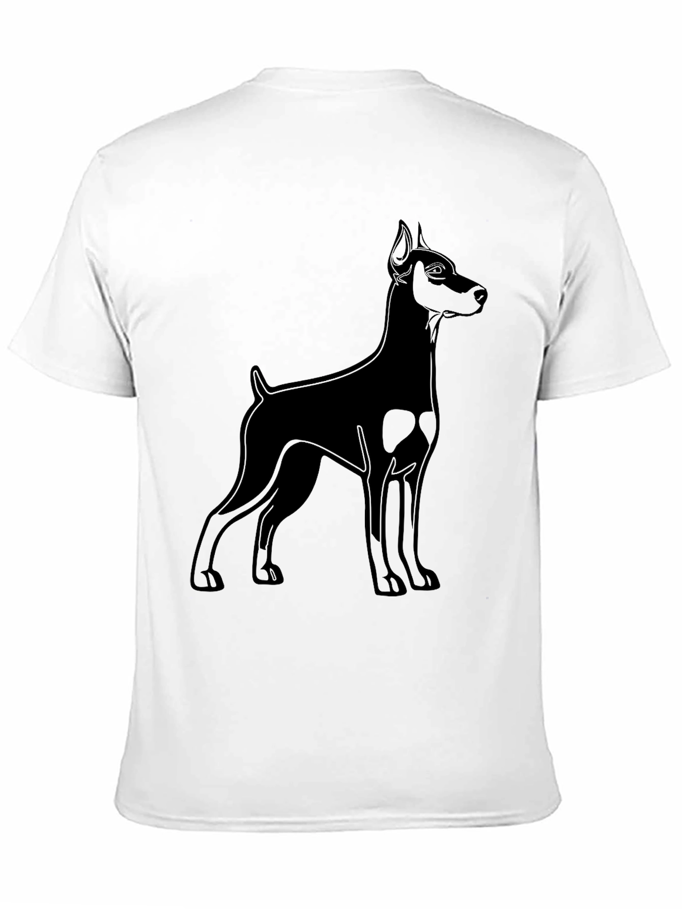 Black Doberman Dog Graphic T-Shirt